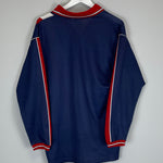 Shop 1998/99 ATLETICO MADRID L/S AWAY SHIRT (L) REEBOK, classic football shirts, vintage football shirts & retro soccer jerseys at Cult Kits