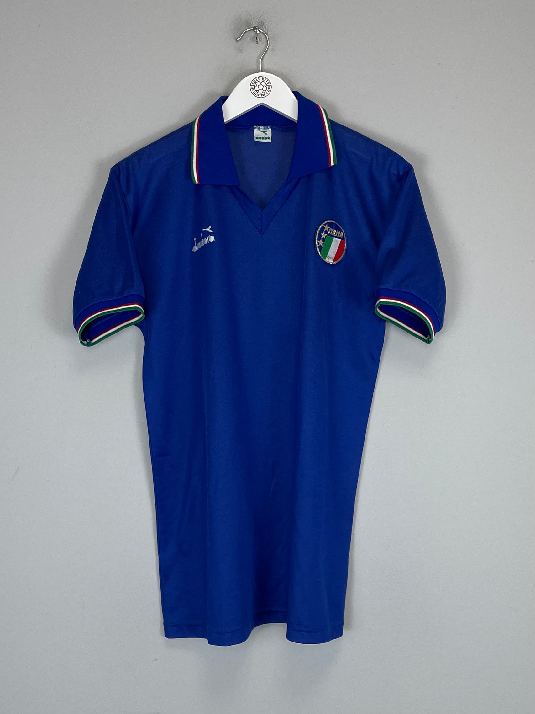 Shop 1986/90 ITALY HOME SHIRT (L) DIADORA, classic football shirts, vintage football shirts & retro soccer jerseys at Cult Kits