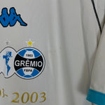 Shop 2003 GREMIO #7 *CENTENARY* AWAY SHIRT (M) KAPPA, classic football shirts, vintage football shirts & retro soccer jerseys at Cult Kits