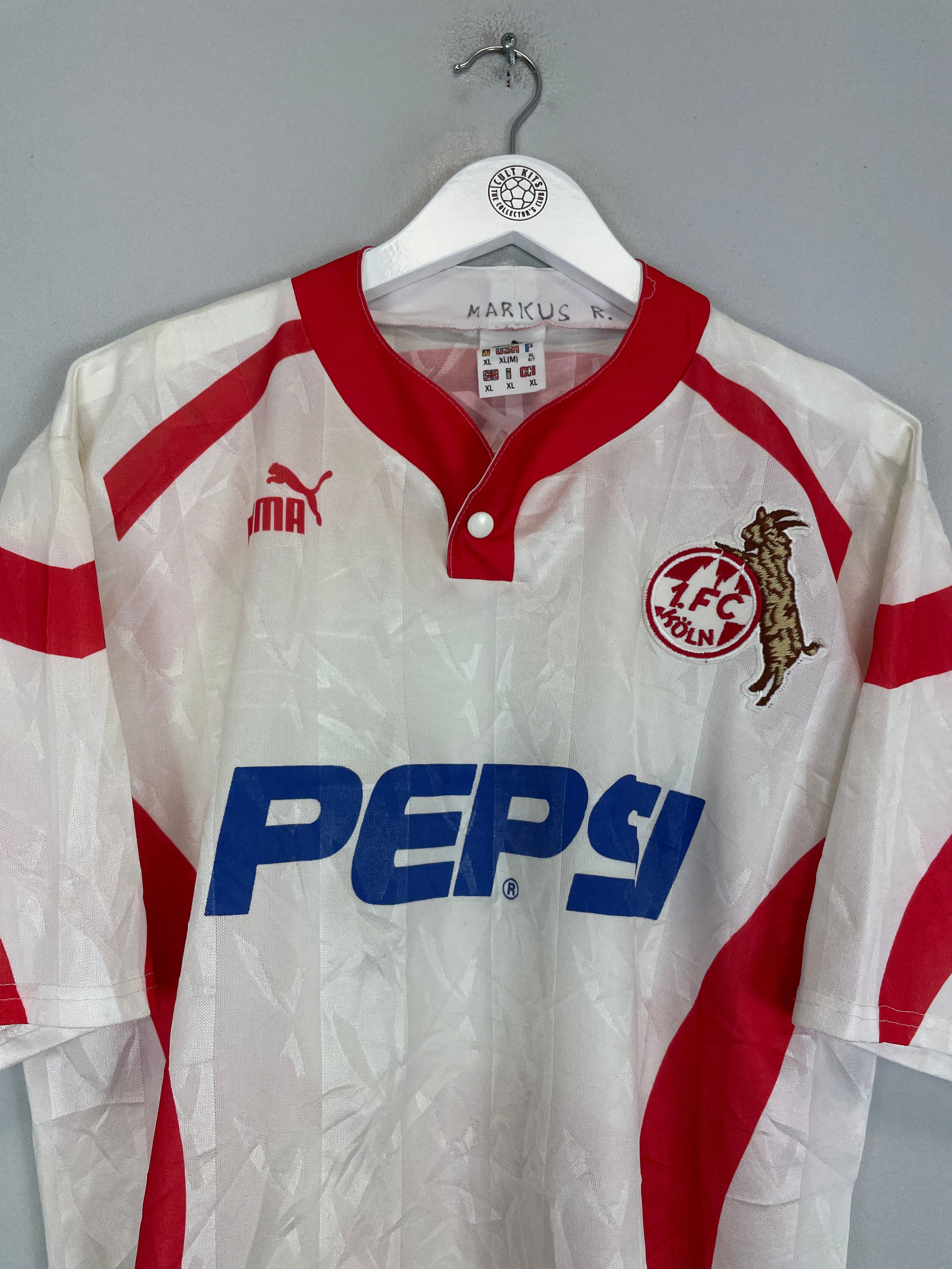 Shop 1993/94 FC KOLN HOME SHIRT (XL) PUMA, classic football shirts, vintage football shirts & retro soccer jerseys at Cult Kits