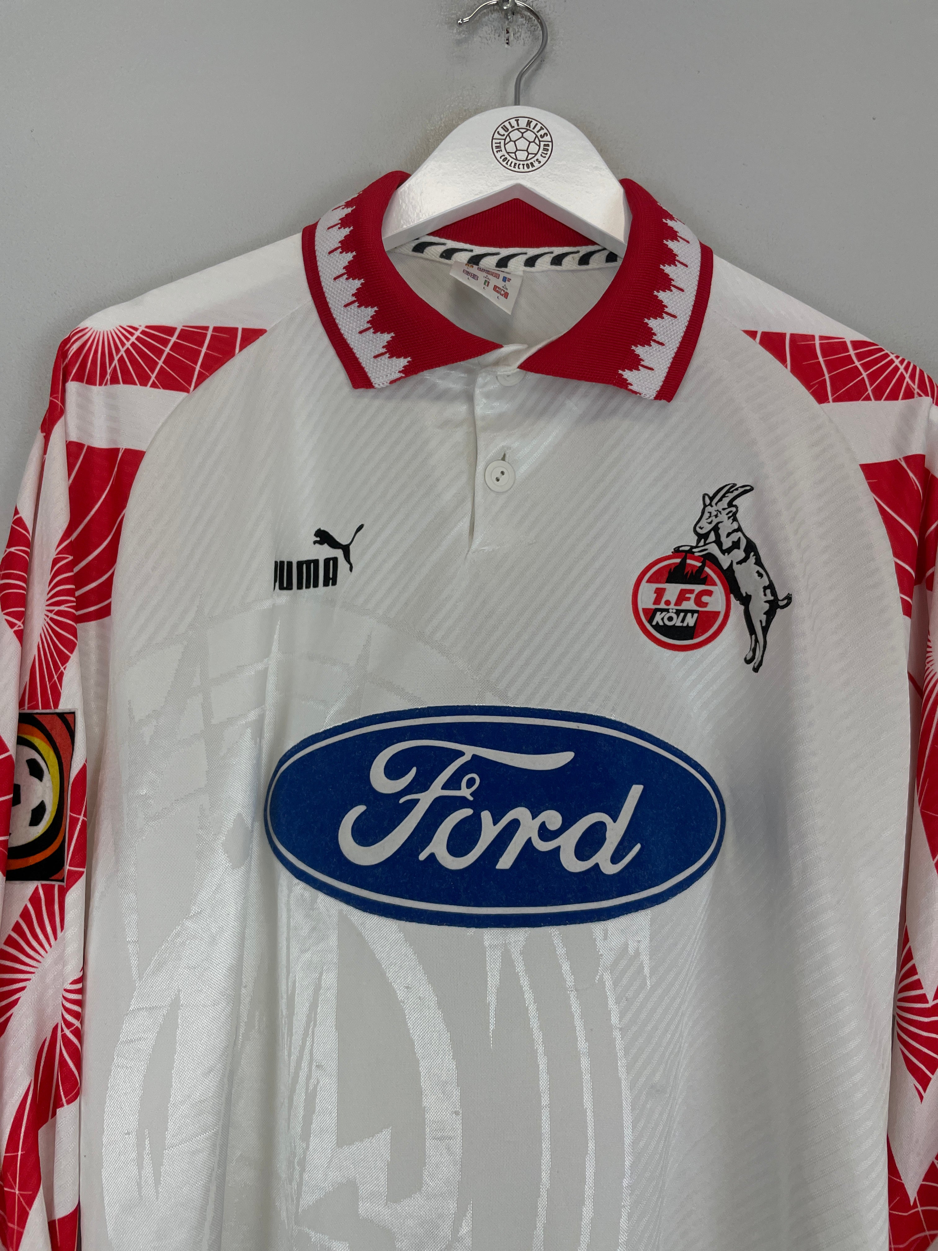 Shop 1996/97 FC KOLN L/S HOME SHIRT (L) PUMA, classic football shirts, vintage football shirts & retro soccer jerseys at Cult Kits