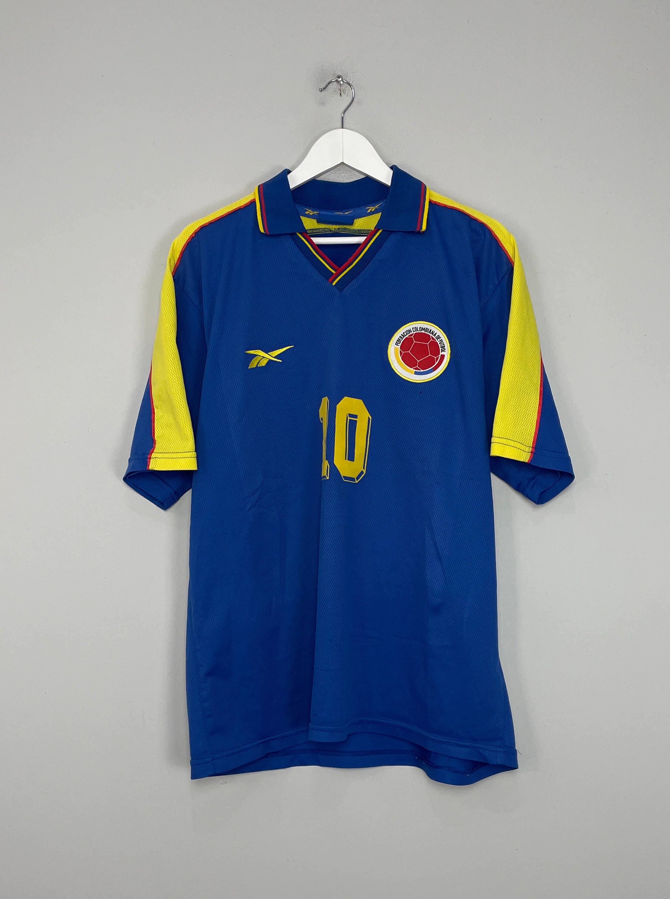 Shop 1998/01 COLOMBIA VALDERRAMA #10 AWAY SHIRT (XL) REEBOK, classic football shirts, vintage football shirts & retro soccer jerseys at Cult Kits