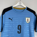 Shop 2016/17 URUGUAY SUAREZ #9 *PLAYER ISSUE* HOME SHIRT (XL) PUMA, classic football shirts, vintage football shirts & retro soccer jerseys at Cult Kits