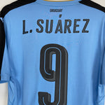 Shop 2016/17 URUGUAY SUAREZ #9 *PLAYER ISSUE* HOME SHIRT (XL) PUMA, classic football shirts, vintage football shirts & retro soccer jerseys at Cult Kits