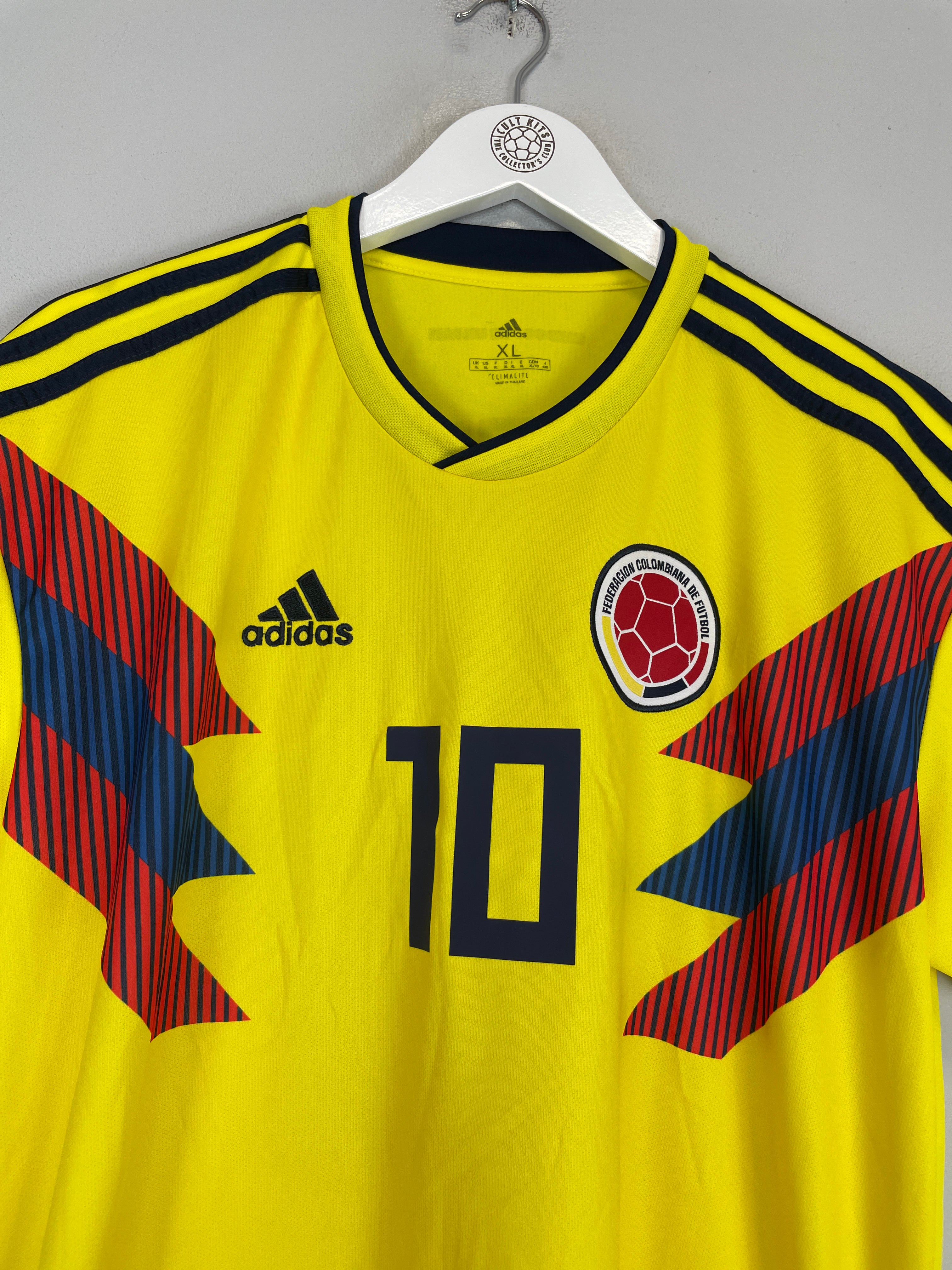 Shop 2018/19 COLOMBIA JAMES #10 HOME SHIRT (XL) ADIDAS, classic football shirts, vintage football shirts & retro soccer jerseys at Cult Kits