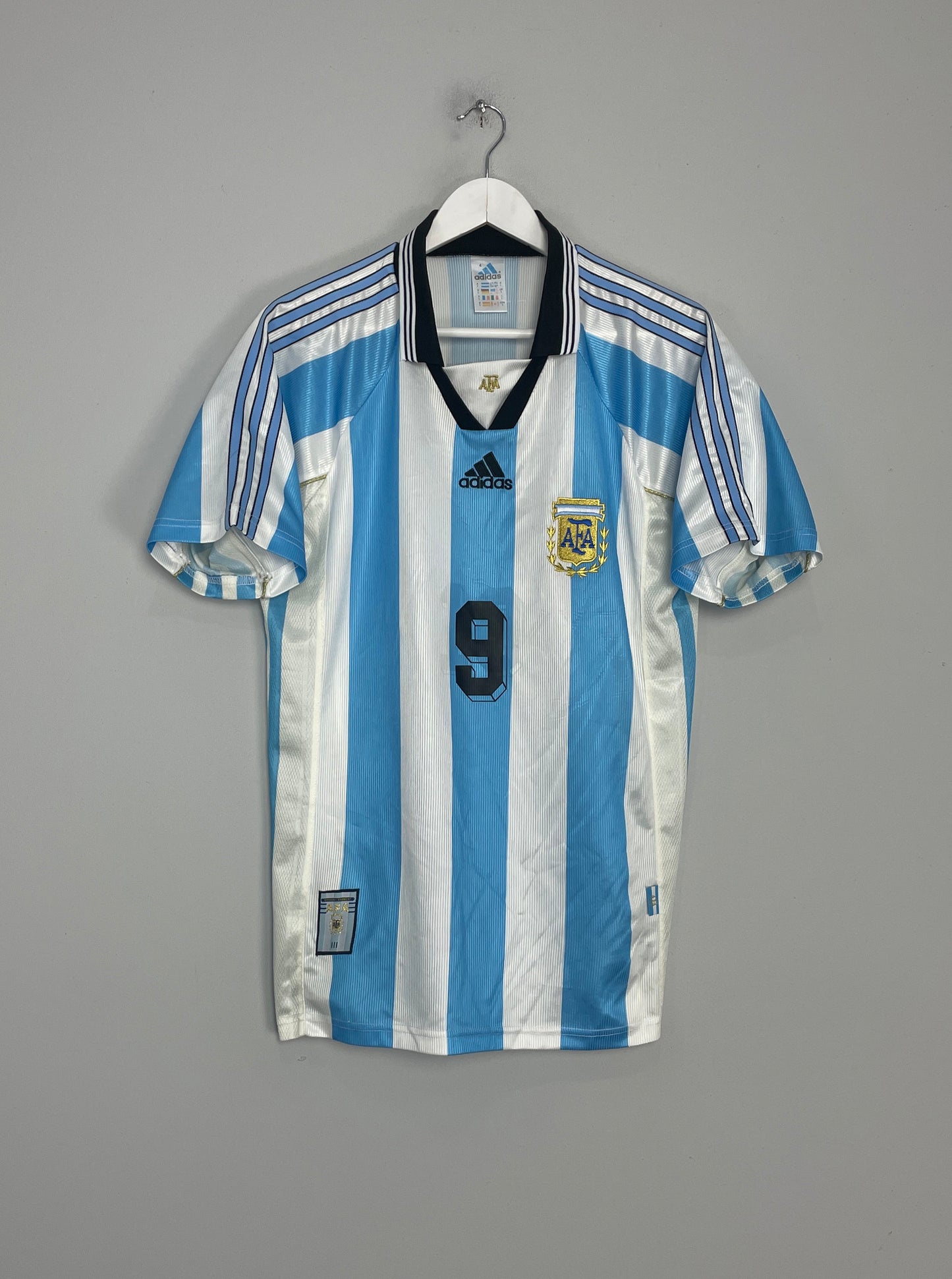 1998/99 ARGENTINA BATISTUTA #9 HOME SHIRT (L) ADIDAS