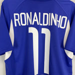 Shop 2002/04 BRAZIL RONALDINHO #11 AWAY SHIRT (M) NIKE, classic football shirts, vintage football shirts & retro soccer jerseys at Cult Kits