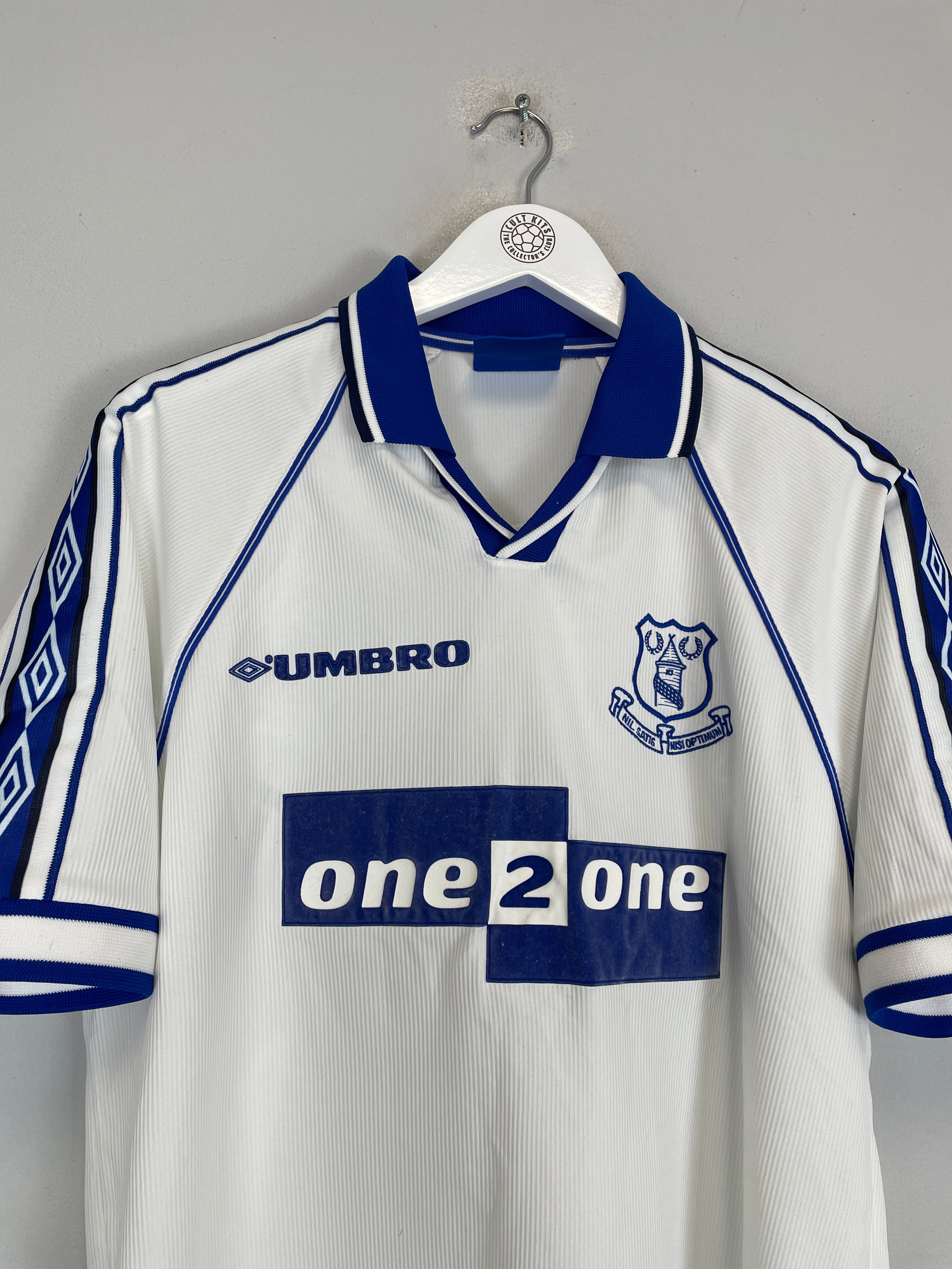 Shop 1998/99 EVERTON MATERAZZI #15 AWAY SHIRT (L) UMBRO, classic football shirts, vintage football shirts & retro soccer jerseys at Cult Kits