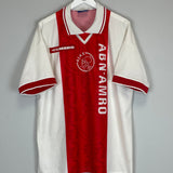 Shop 1998/99 AJAX HOME SHIRT (XL) UMBRO, classic football shirts, vintage football shirts & retro soccer jerseys at Cult Kits