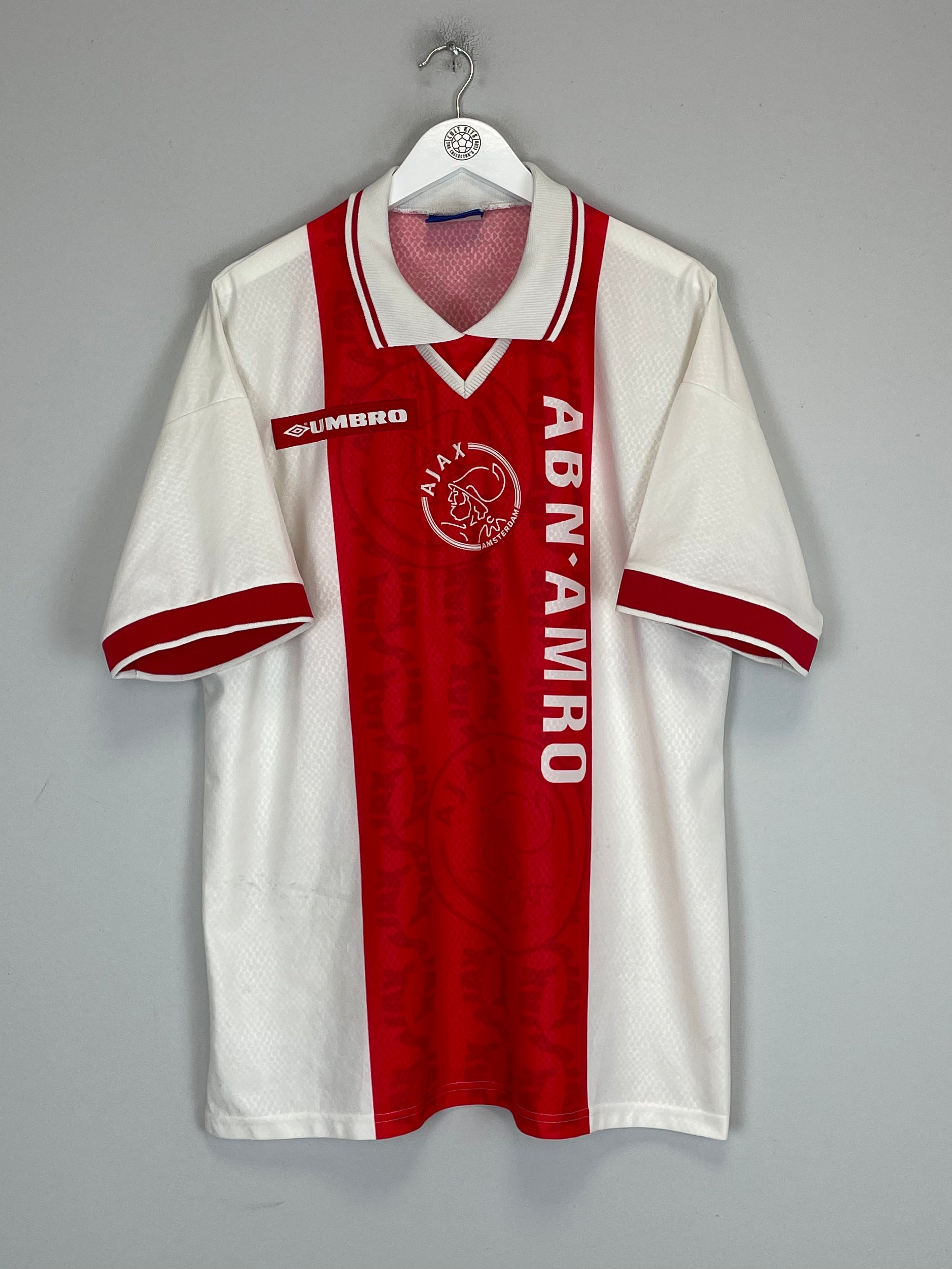 Shop 1998/99 AJAX HOME SHIRT (XL) UMBRO, classic football shirts, vintage football shirts & retro soccer jerseys at Cult Kits