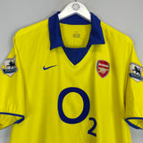Shop 2002/04 ARSENAL VIEIRA #4 AWAY SHIRT (L) NIKE, classic football shirts, vintage football shirts & retro soccer jerseys at Cult Kits