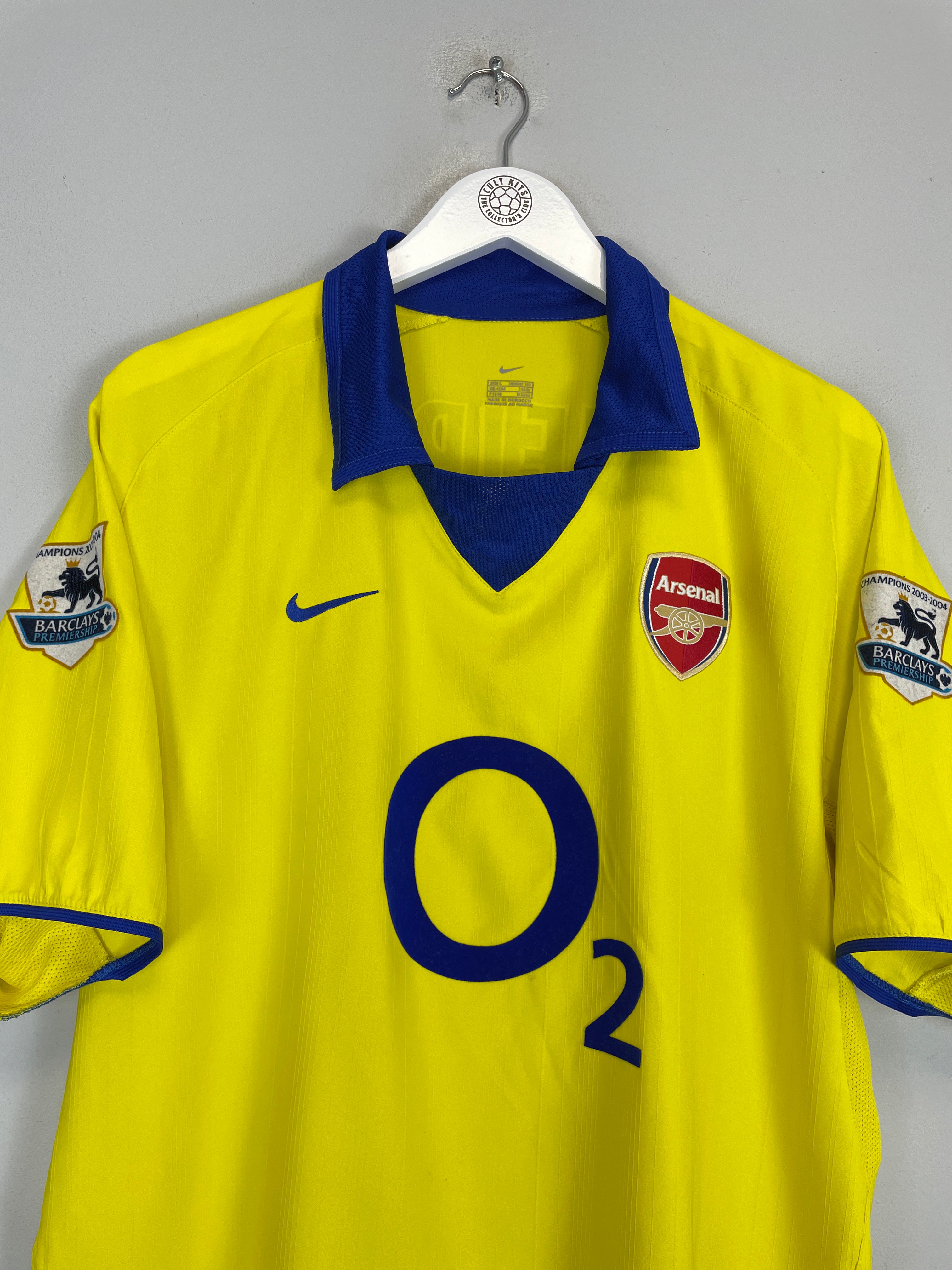 Shop 2002/04 ARSENAL VIEIRA #4 AWAY SHIRT (L) NIKE, classic football shirts, vintage football shirts & retro soccer jerseys at Cult Kits