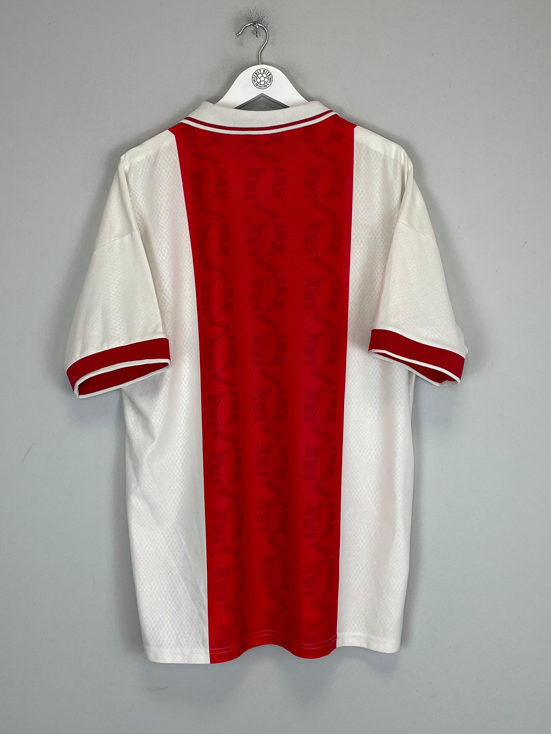 Shop 1998/99 AJAX HOME SHIRT (XL) UMBRO, classic football shirts, vintage football shirts & retro soccer jerseys at Cult Kits