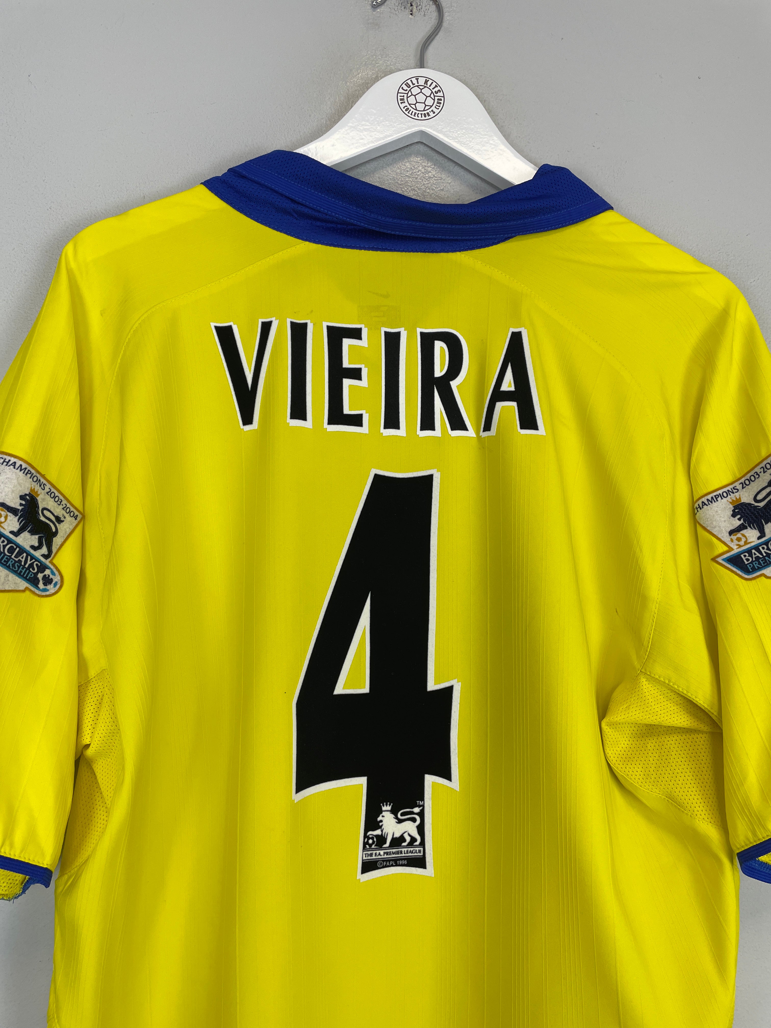Shop 2002/04 ARSENAL VIEIRA #4 AWAY SHIRT (L) NIKE, classic football shirts, vintage football shirts & retro soccer jerseys at Cult Kits
