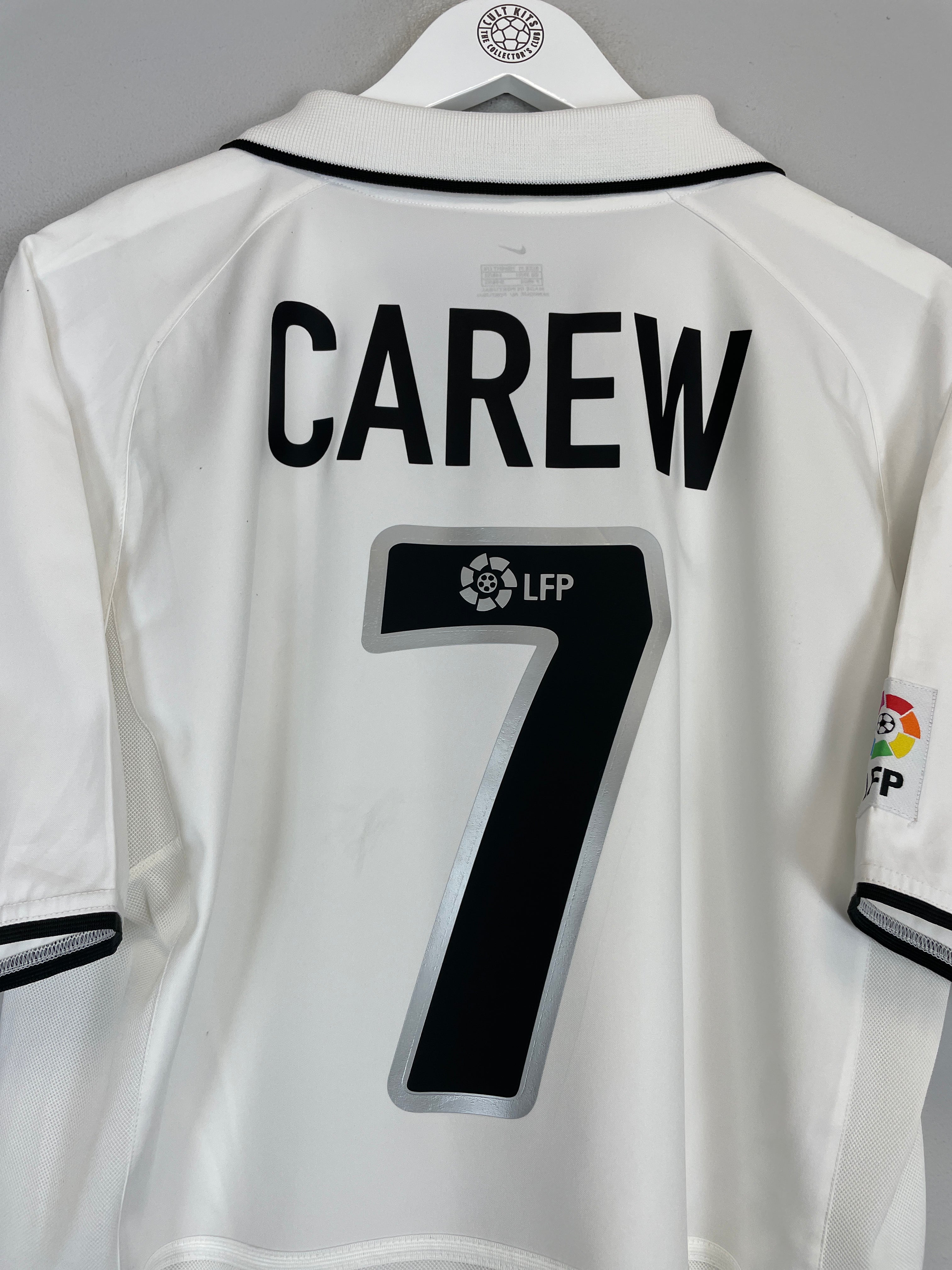 Shop 2002/03 VALENCIA CAREW #7 HOME SHIRT (M) NIKE, classic football shirts, vintage football shirts & retro soccer jerseys at Cult Kits