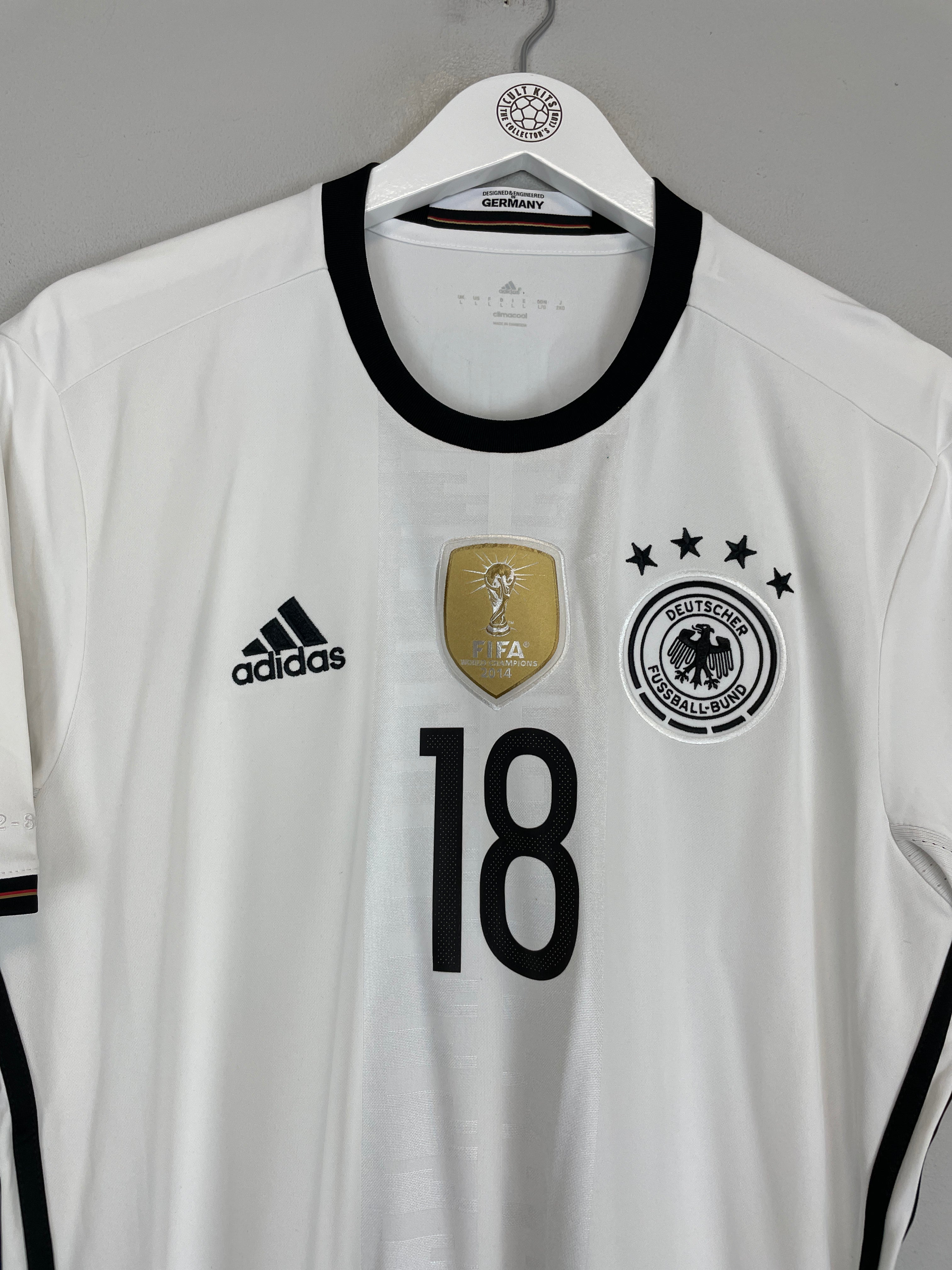Shop 2016/17 GERMANY KROOS #18 HOME SHIRT (L) ADIDAS, classic football shirts, vintage football shirts & retro soccer jerseys at Cult Kits