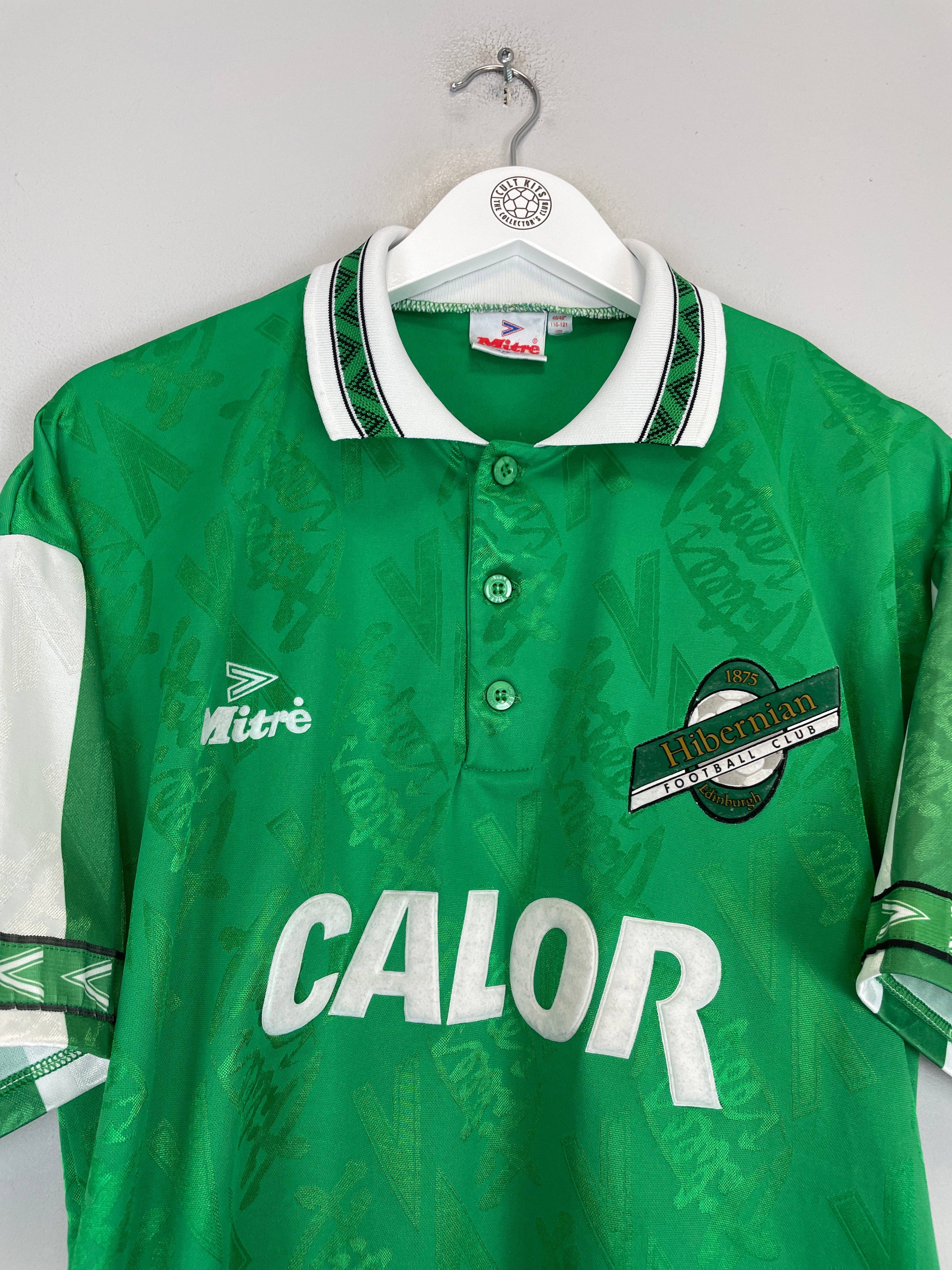 Shop 1994/96 HIBERNIAN HOME SHIRT (XL) MITRE, classic football shirts, vintage football shirts & retro soccer jerseys at Cult Kits