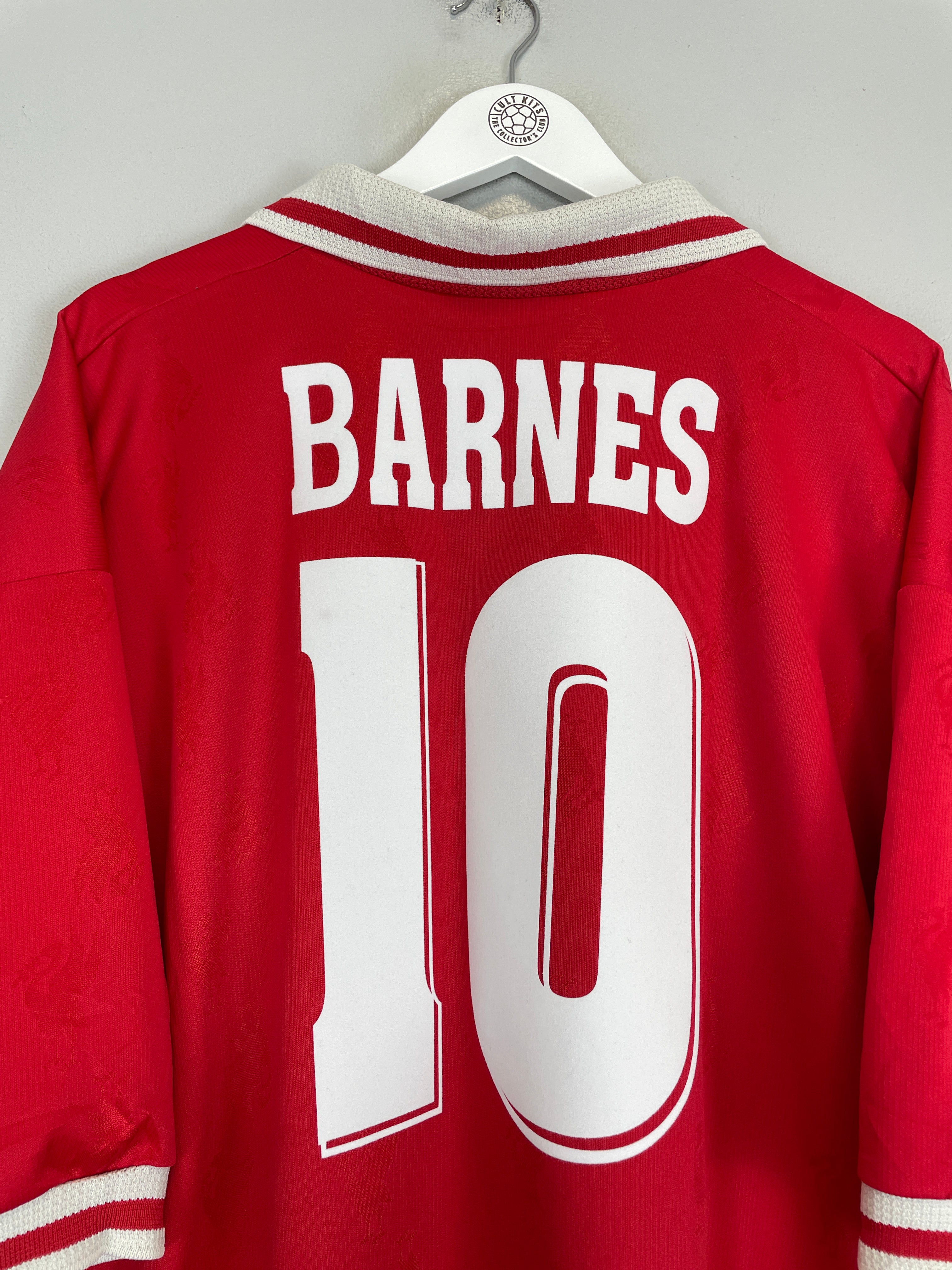 Shop 1996/98 LIVERPOOL BARNES #10 HOME SHIRT (XXL) REEBOK, classic football shirts, vintage football shirts & retro soccer jerseys at Cult Kits