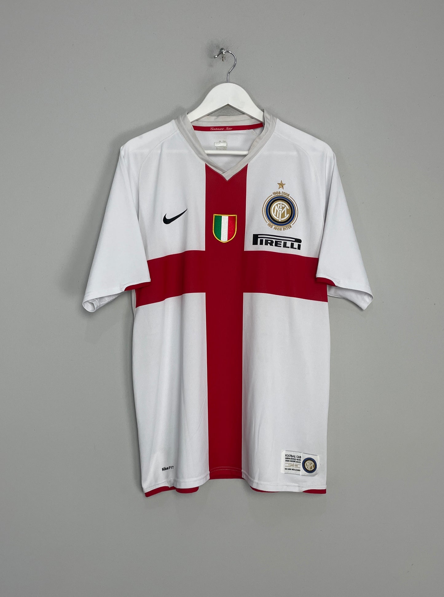 2007/08 INTER MILAN ADRIANO #10 *CENTENARY* AWAY SHIRT (XL) NIKE
