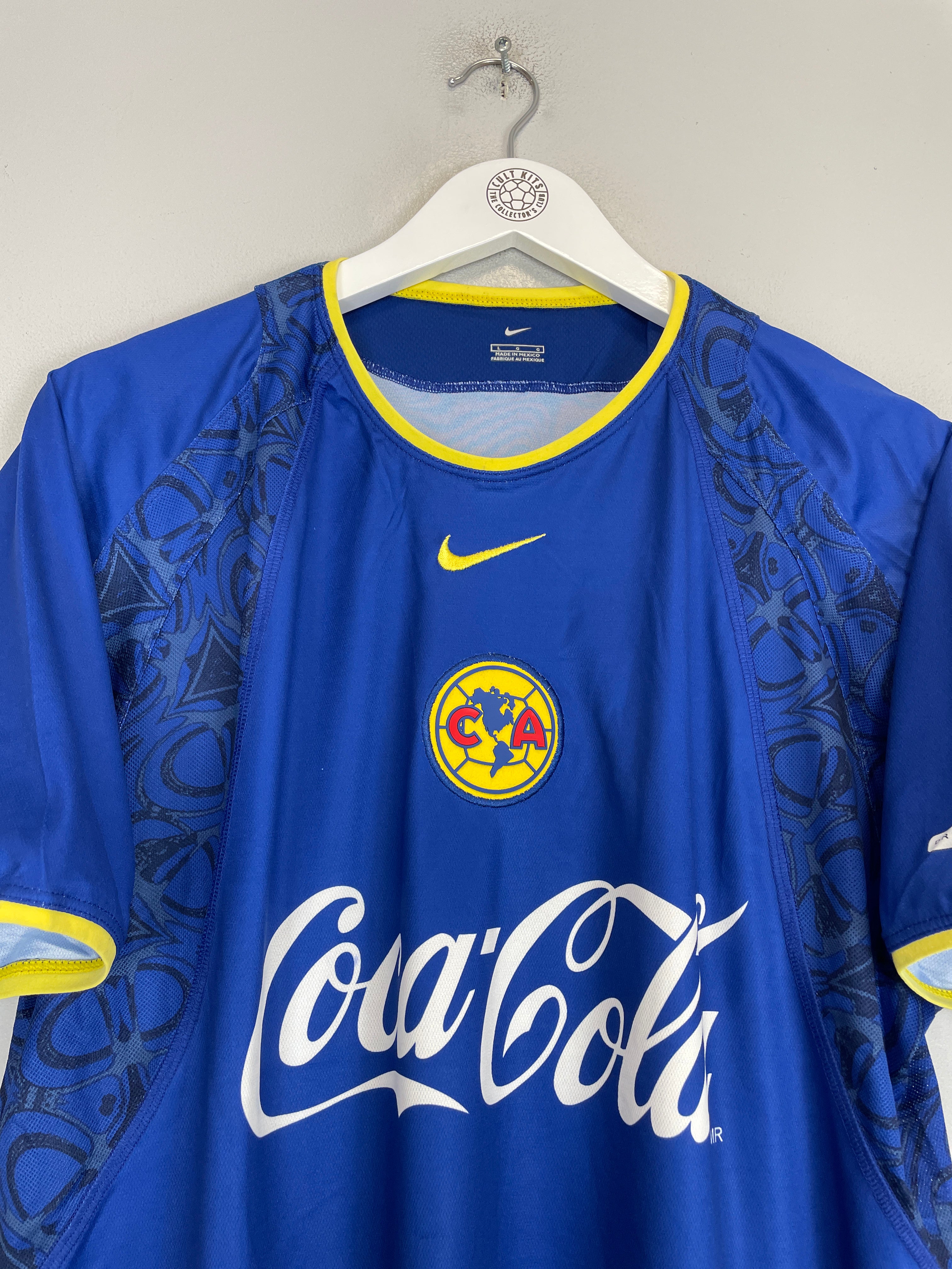 Shop 2002/03 CLUB AMERICA ZAMORANO #9 AWAY SHIRT (L) NIKE, classic football shirts, vintage football shirts & retro soccer jerseys at Cult Kits
