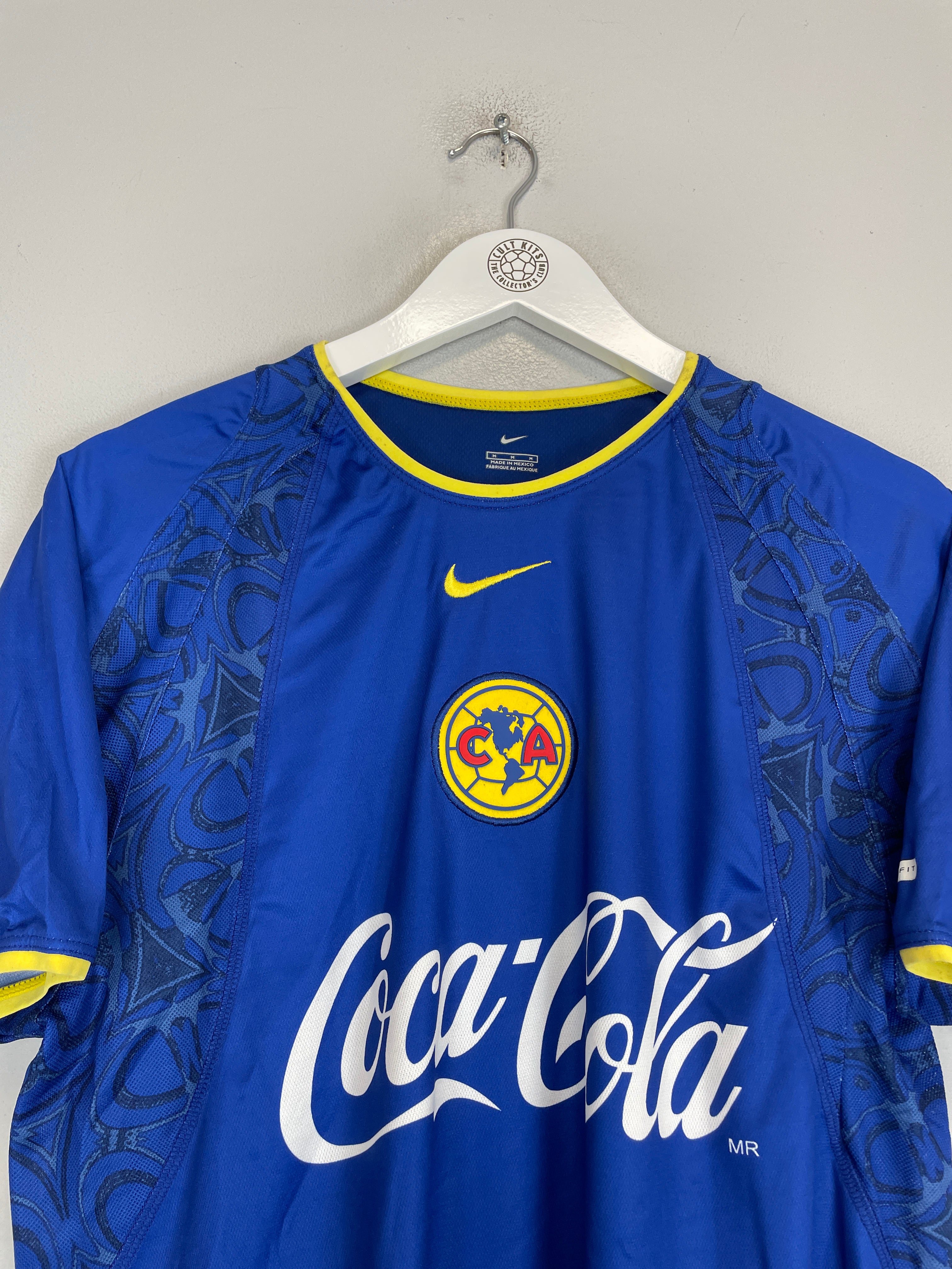 Shop 2002/03 CLUB AMERICA C.BLANCO AWAY SHIRT (M) NIKE, classic football shirts, vintage football shirts & retro soccer jerseys at Cult Kits