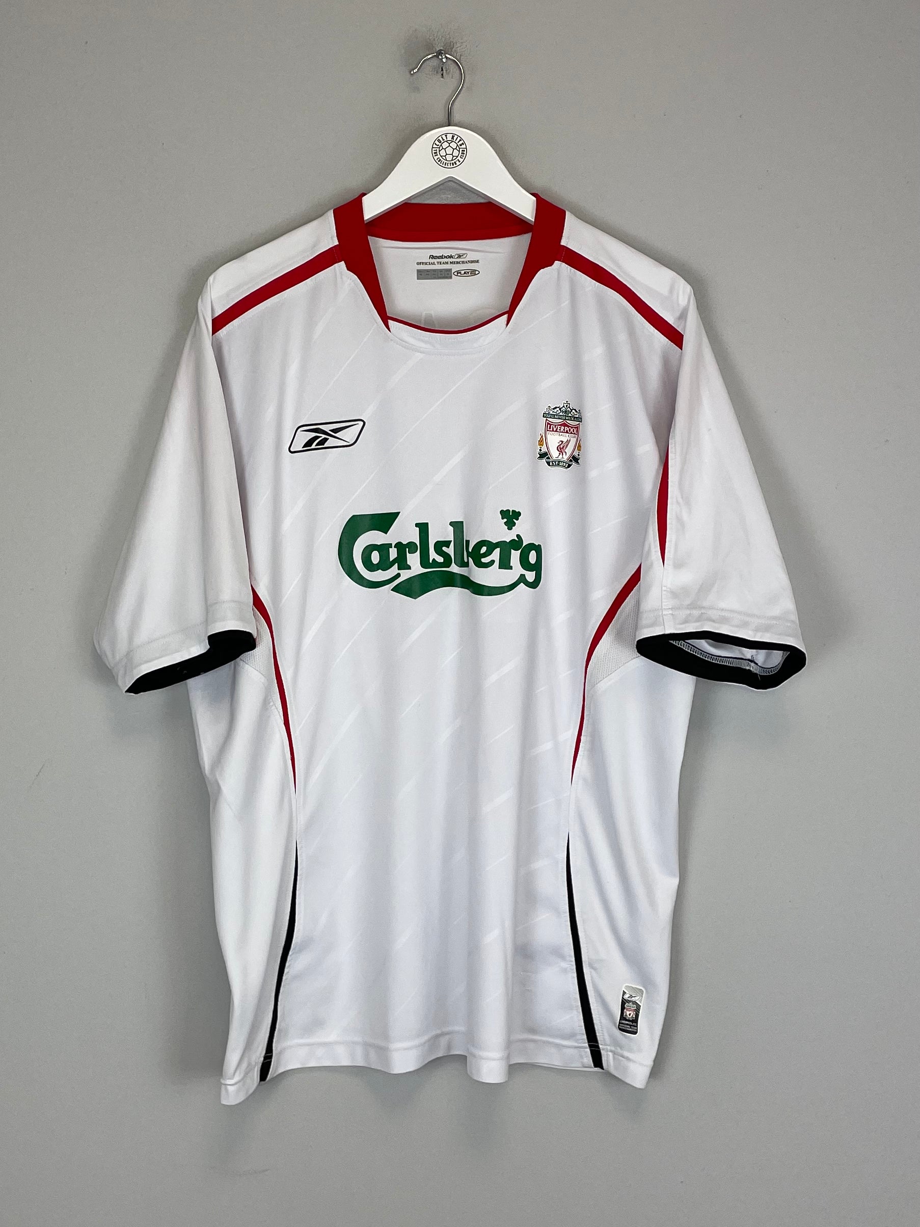 Shop 2005/06 LIVERPOOL LUIS GARCIA #10 AWAY SHIRT (XL) REEBOK, classic football shirts, vintage football shirts & retro soccer jerseys at Cult Kits