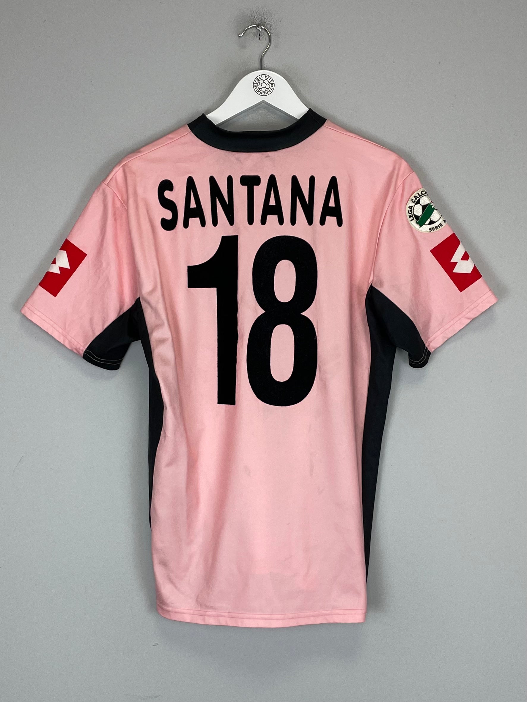 Shop 2004/05 PALERMO SANTANA #18 *MATCH ISSUE* HOME SHIRT (M) LOTTO, classic football shirts, vintage football shirts & retro soccer jerseys at Cult Kits