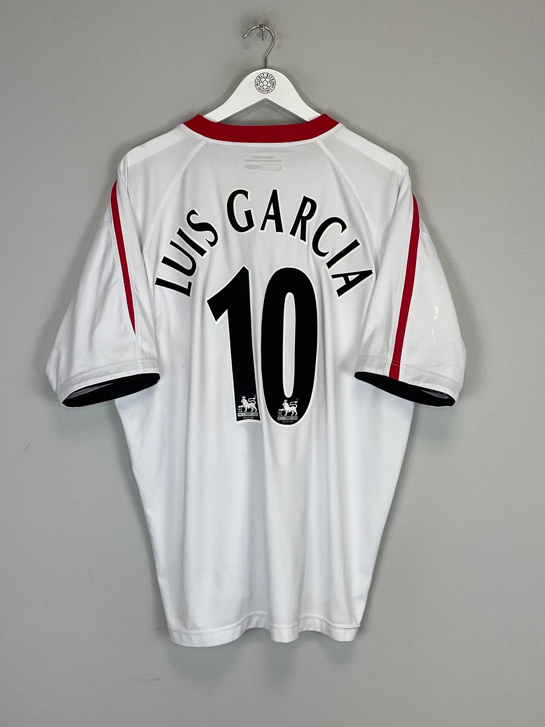 Shop 2005/06 LIVERPOOL LUIS GARCIA #10 AWAY SHIRT (XL) REEBOK, classic football shirts, vintage football shirts & retro soccer jerseys at Cult Kits