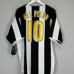 Shop 2004/05 JUVENTUS DEL PIERO #10 *BNWT* HOME SHIRT (XL) NIKE, classic football shirts, vintage football shirts & retro soccer jerseys at Cult Kits