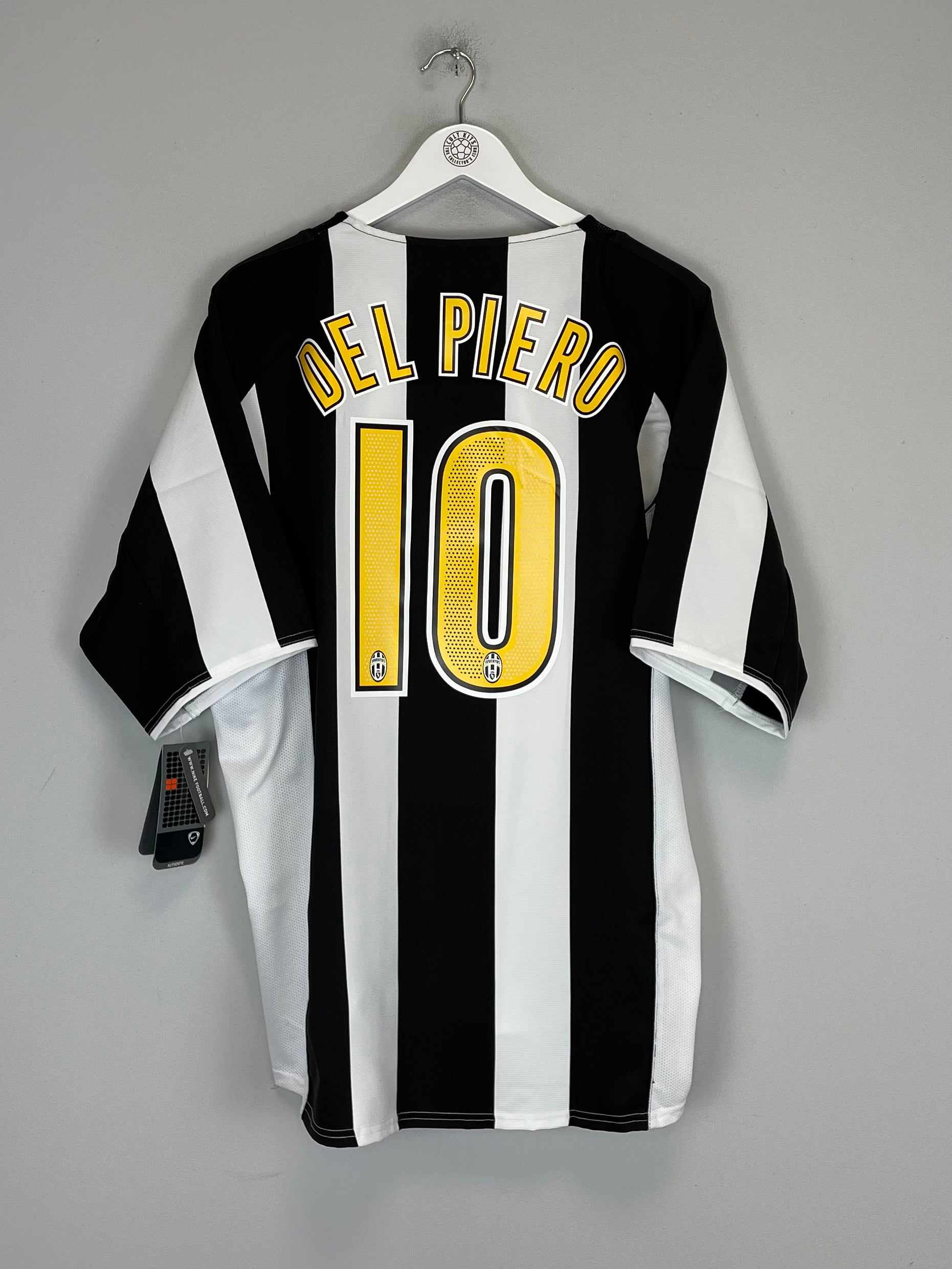 Shop 2004/05 JUVENTUS DEL PIERO #10 *BNWT* HOME SHIRT (XL) NIKE, classic football shirts, vintage football shirts & retro soccer jerseys at Cult Kits