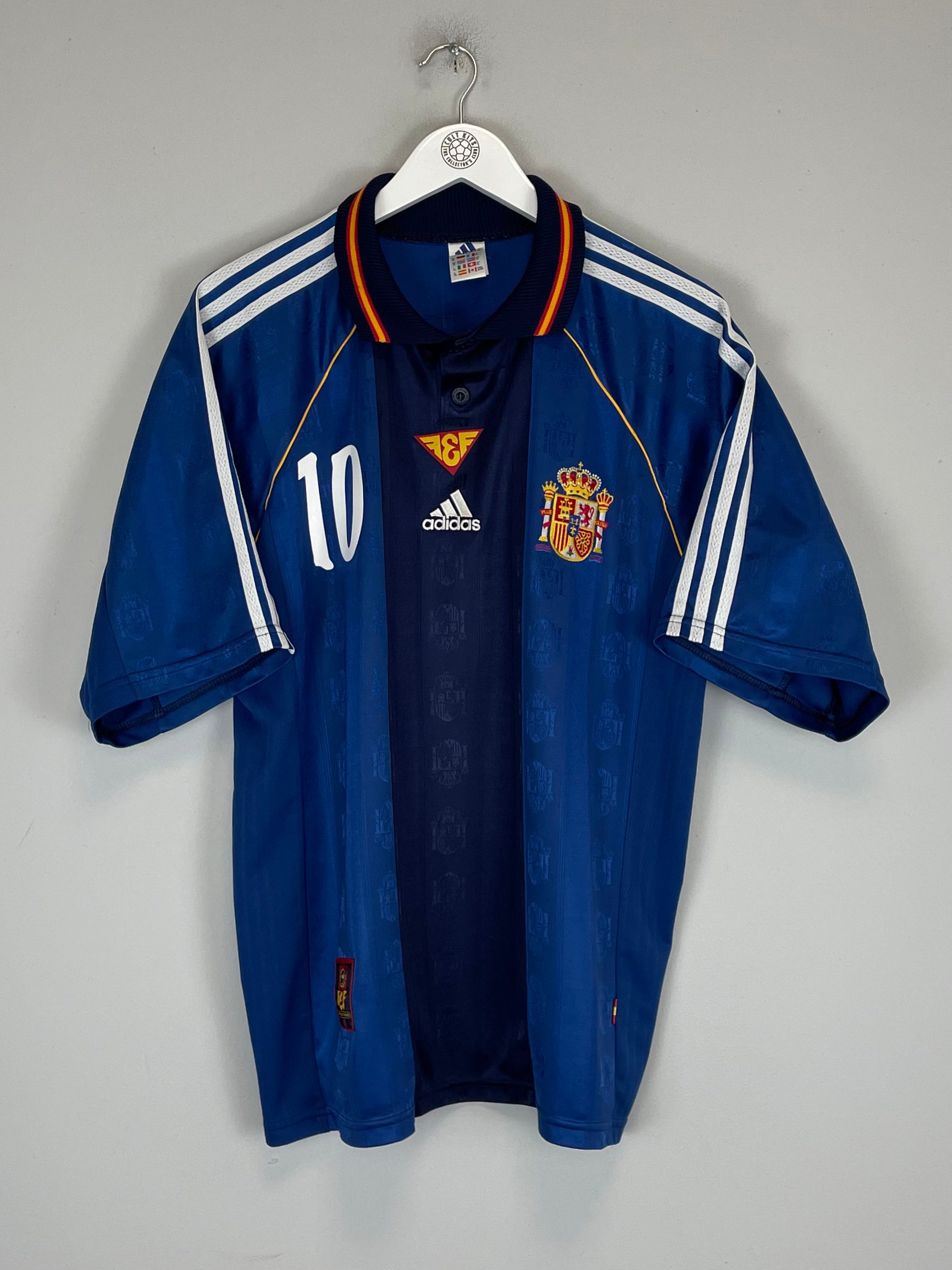 Shop 1998/99 SPAIN RAUL #7 AWAY SHIRT (XL) ADIDAS, classic football shirts, vintage football shirts & retro soccer jerseys at Cult Kits