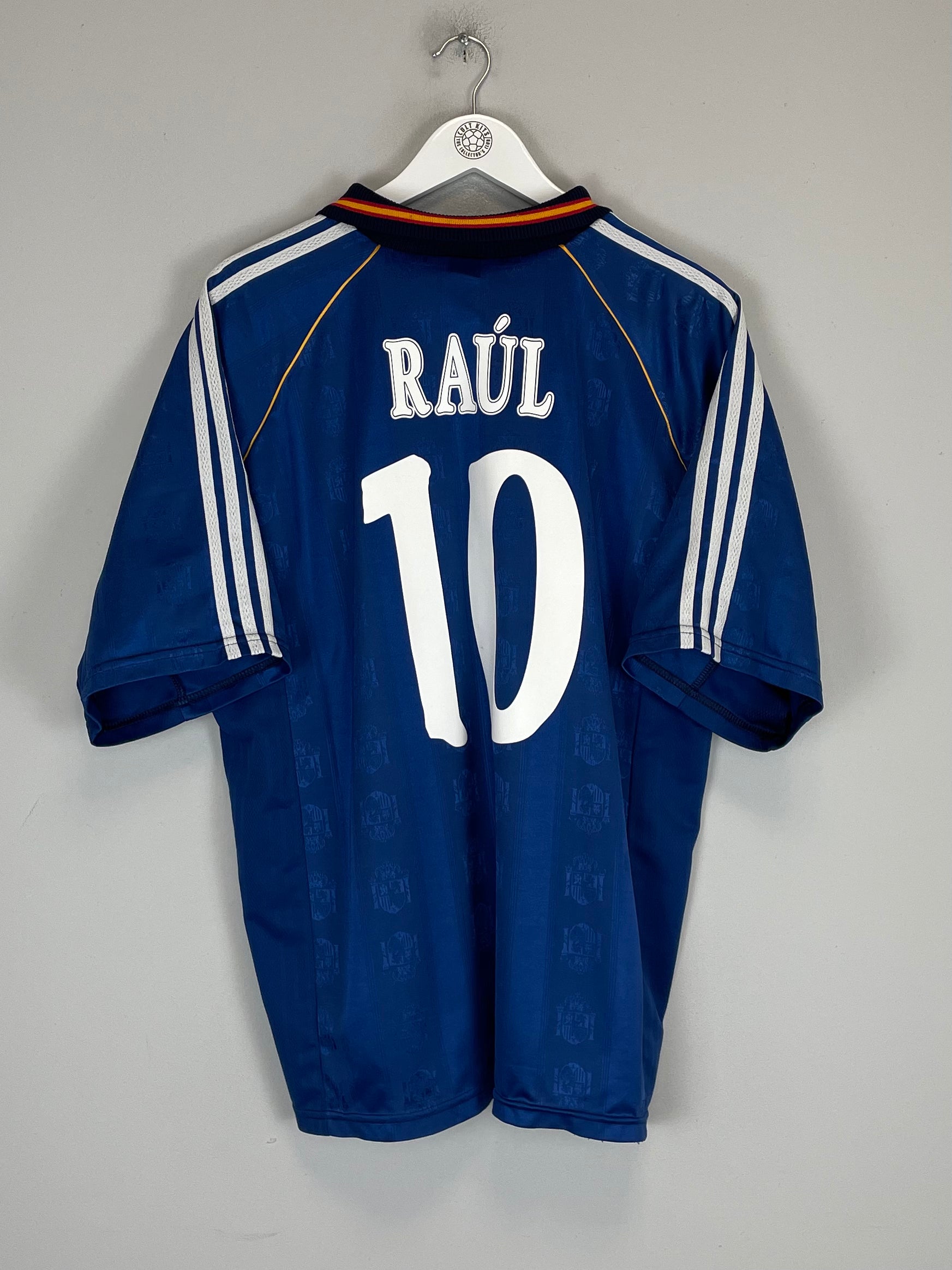 Shop 1998/99 SPAIN RAUL #7 AWAY SHIRT (XL) ADIDAS, classic football shirts, vintage football shirts & retro soccer jerseys at Cult Kits