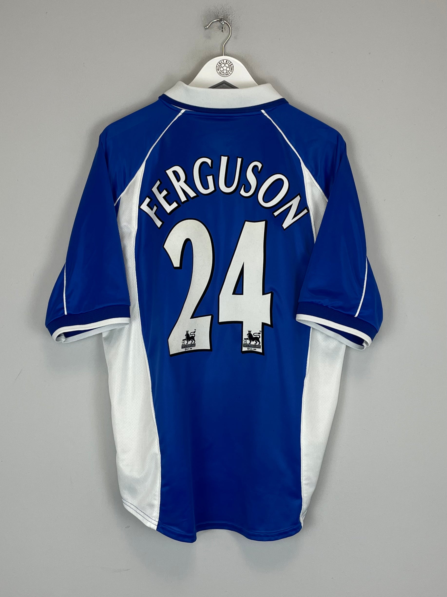 Shop 2000/02 EVERTON FERGUSON #24 HOME SHIRT (L) PUMA, classic football shirts, vintage football shirts & retro soccer jerseys at Cult Kits