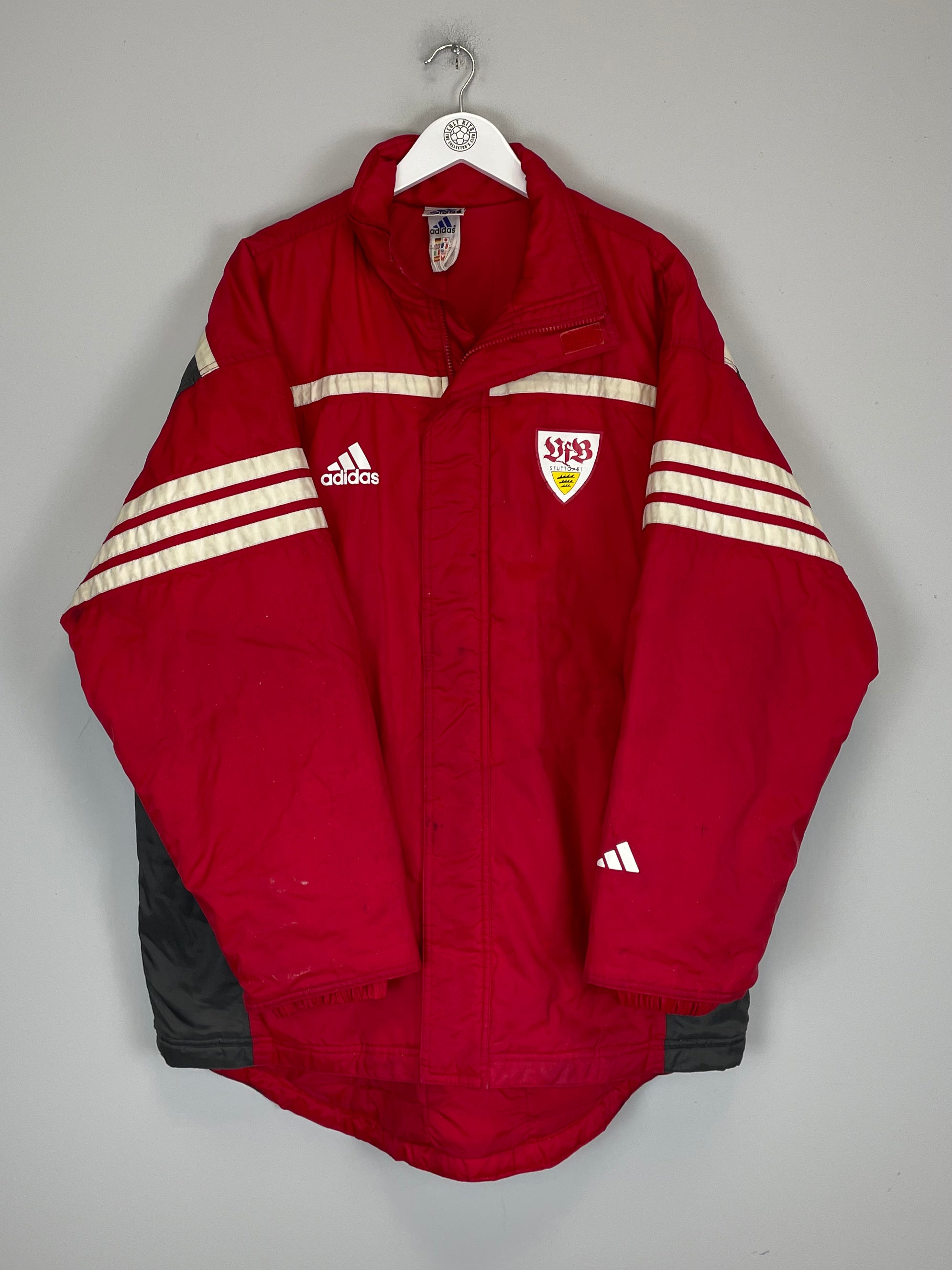 Shop 2000/02 STUTTGART BENCH COAT (M) ADIDAS, classic football shirts, vintage football shirts & retro soccer jerseys at Cult Kits