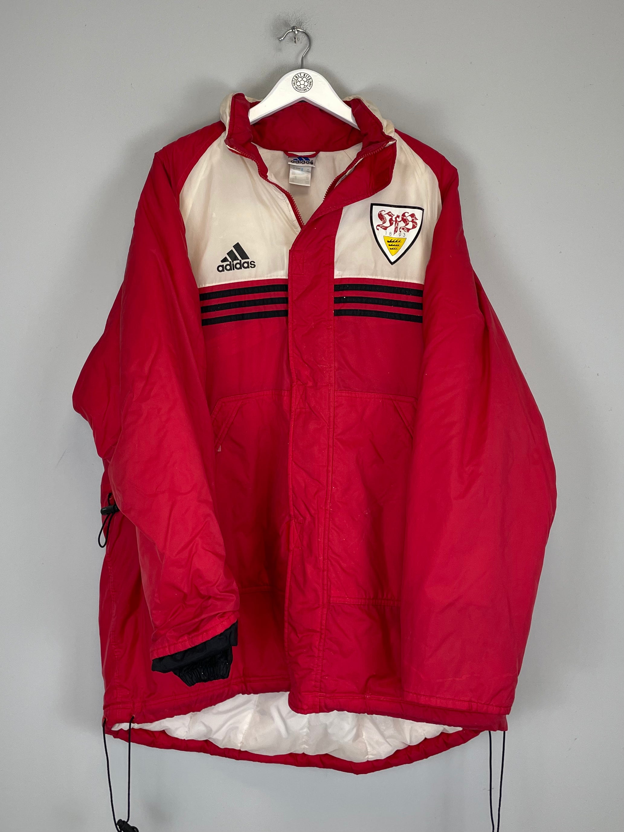 Shop 1998/00 STUTTGART BENCH COAT (XL) ADIDAS, classic football shirts, vintage football shirts & retro soccer jerseys at Cult Kits