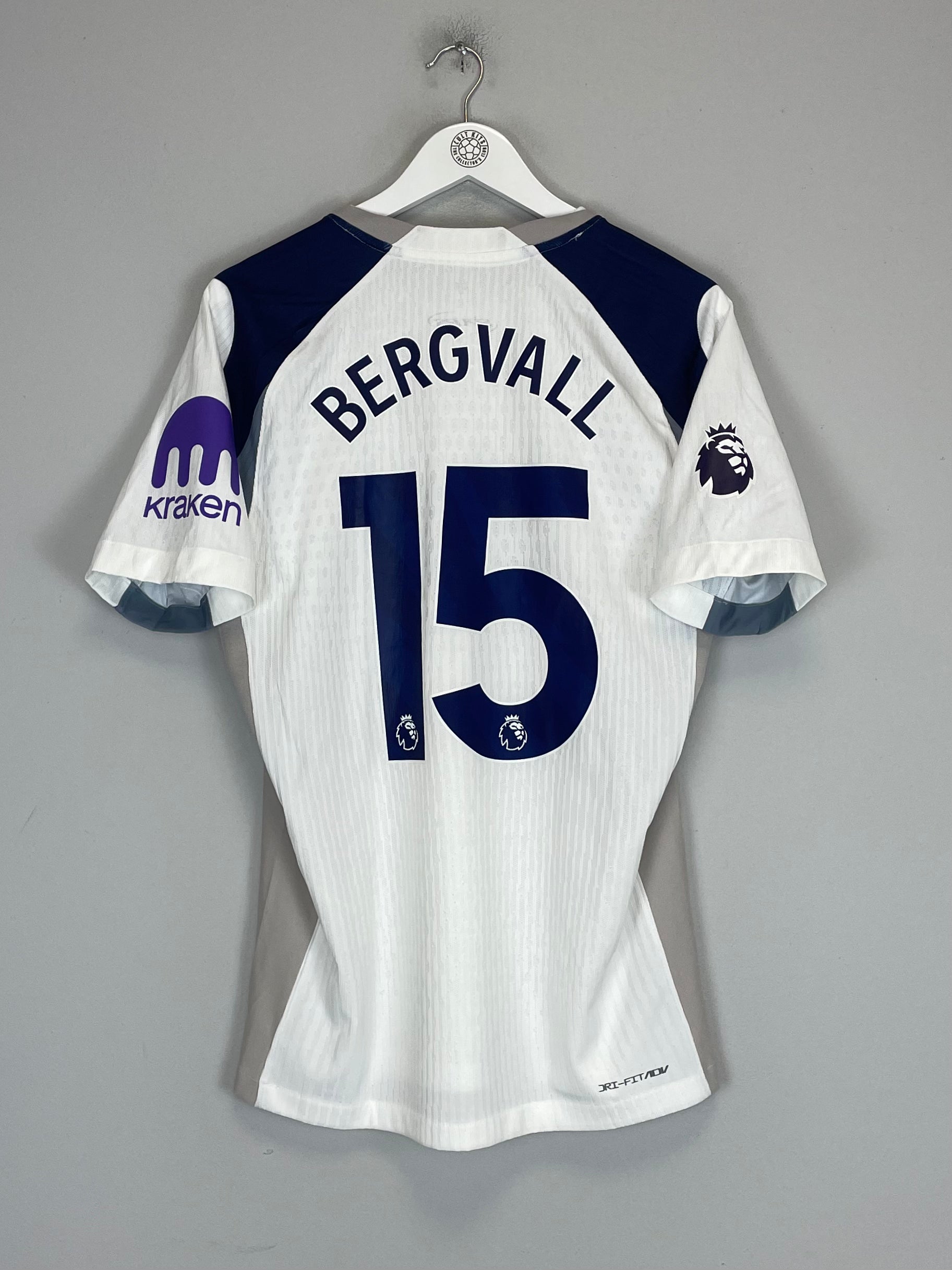 Shop 2025/26 TOTTENHAM BERGVALL #15 *AUTHENTIC* HOME SHIRT (M) NIKE, classic football shirts, vintage football shirts & retro soccer jerseys at Cult Kits
