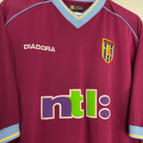 Shop 2001/02 ASTON VILLA HADJI #21 HOME SHIRT (XXL) DIADORA, classic football shirts, vintage football shirts & retro soccer jerseys at Cult Kits