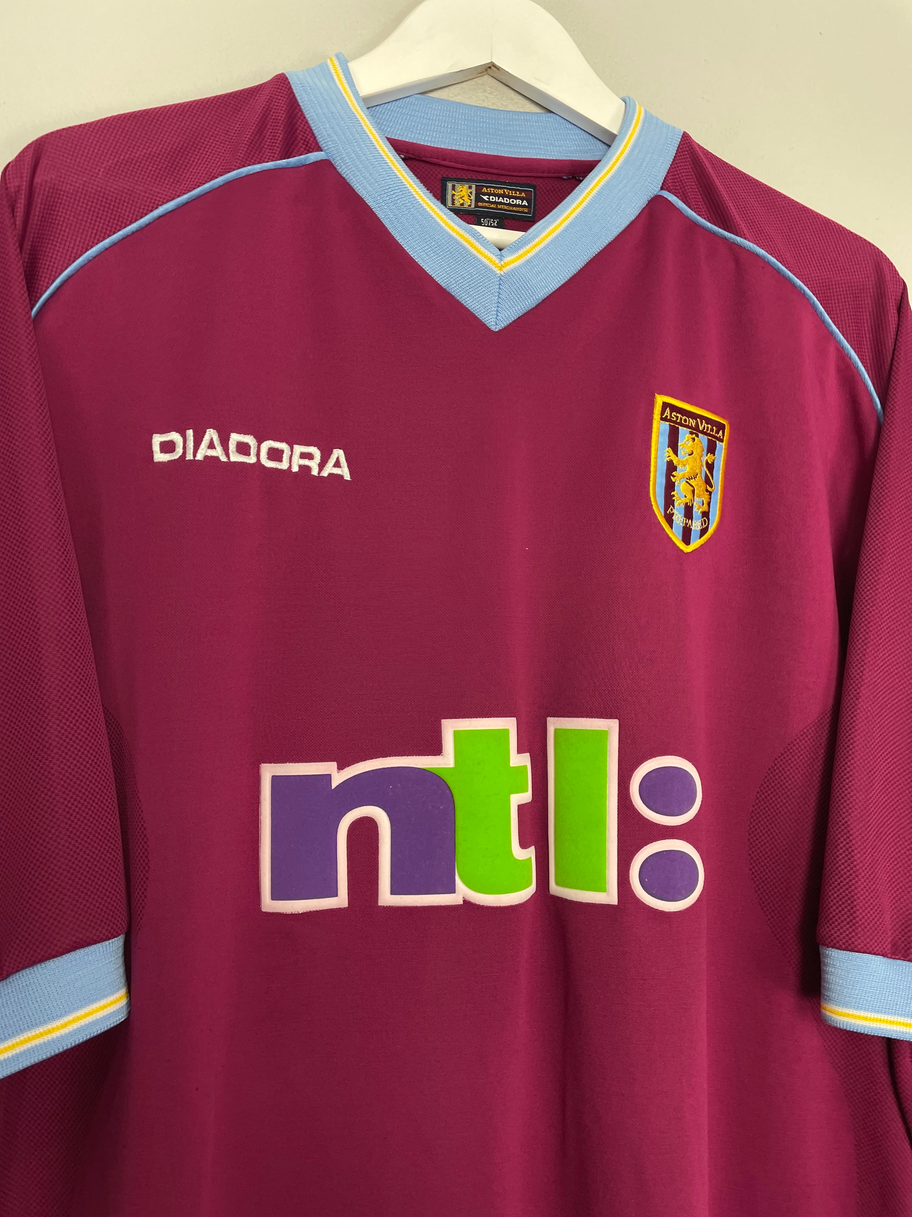 Shop 2001/02 ASTON VILLA HADJI #21 HOME SHIRT (XXL) DIADORA, classic football shirts, vintage football shirts & retro soccer jerseys at Cult Kits