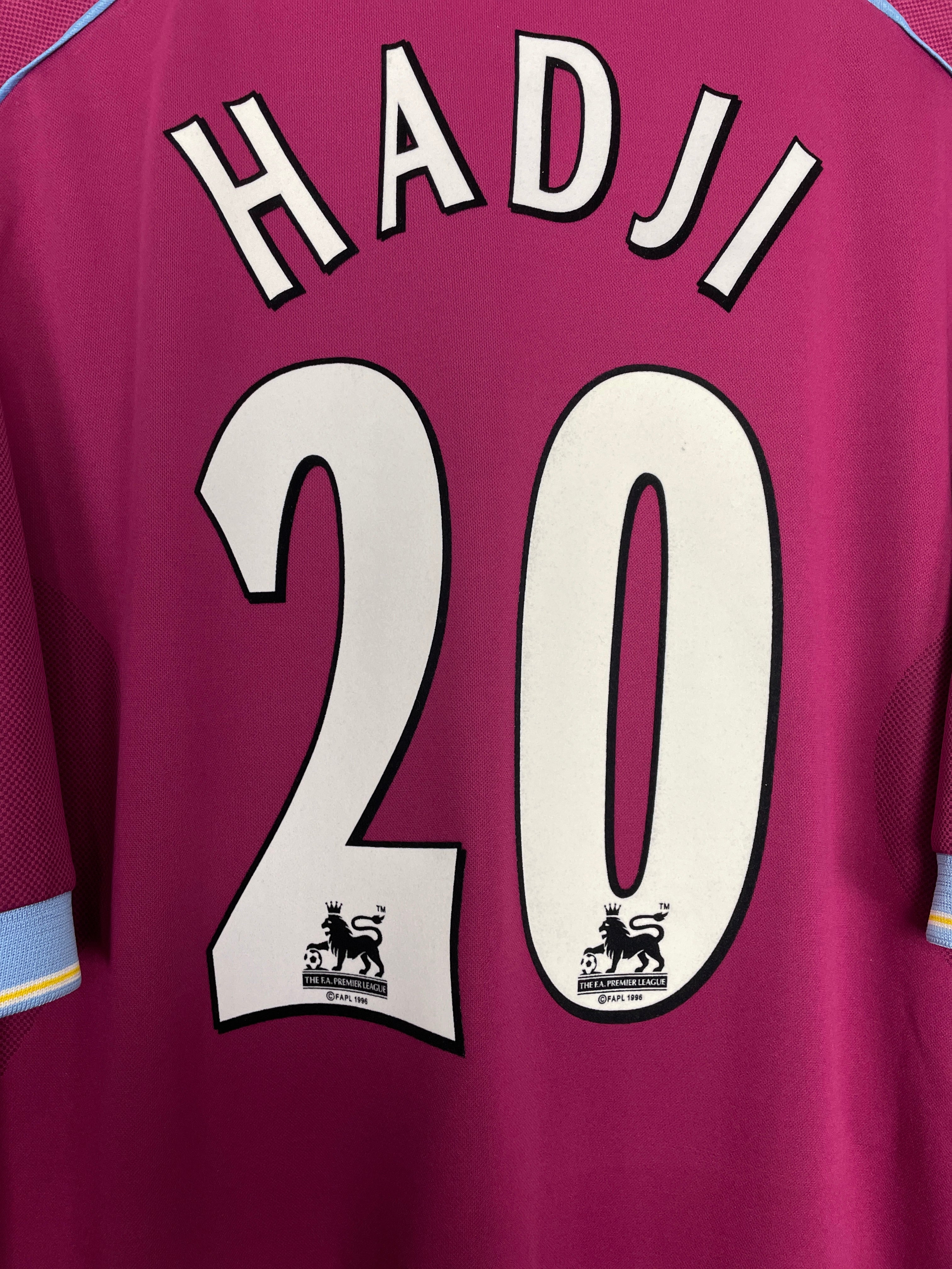 Shop 2001/02 ASTON VILLA HADJI #21 HOME SHIRT (XXL) DIADORA, classic football shirts, vintage football shirts & retro soccer jerseys at Cult Kits