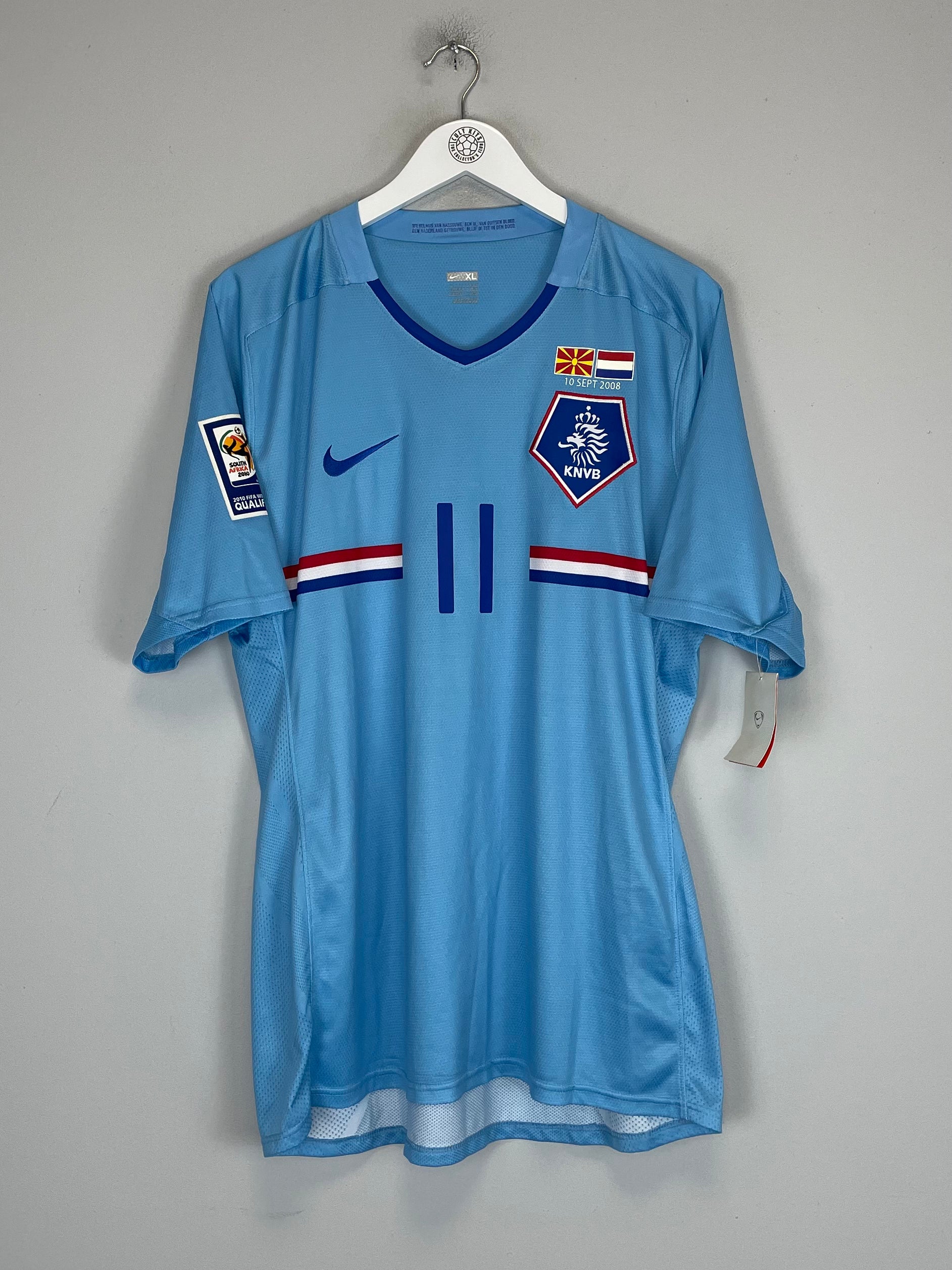 Shop 2008/10 NETHERLANDS ROBBEN #11 *BNWT* MATCH ISSUE AWAY SHIRT (XL) NIKE, classic football shirts, vintage football shirts & retro soccer jerseys at Cult Kits