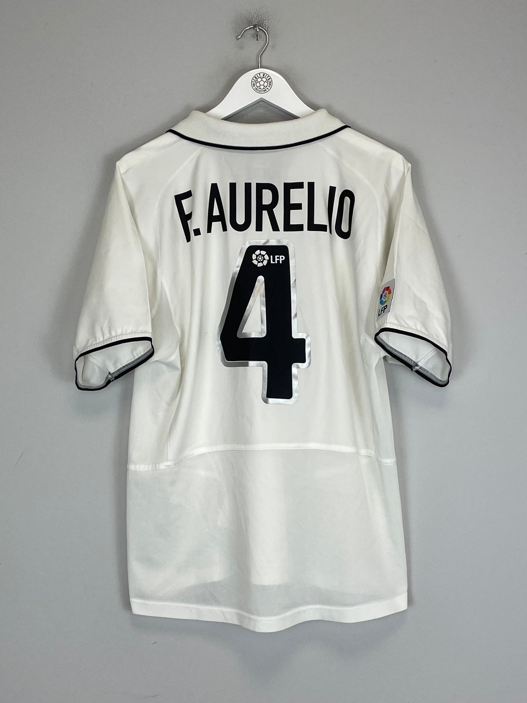 Shop 2002/03 VALENCIA F.AURELIO #4 HOME SHIRT (M) NIKE, classic football shirts, vintage football shirts & retro soccer jerseys at Cult Kits