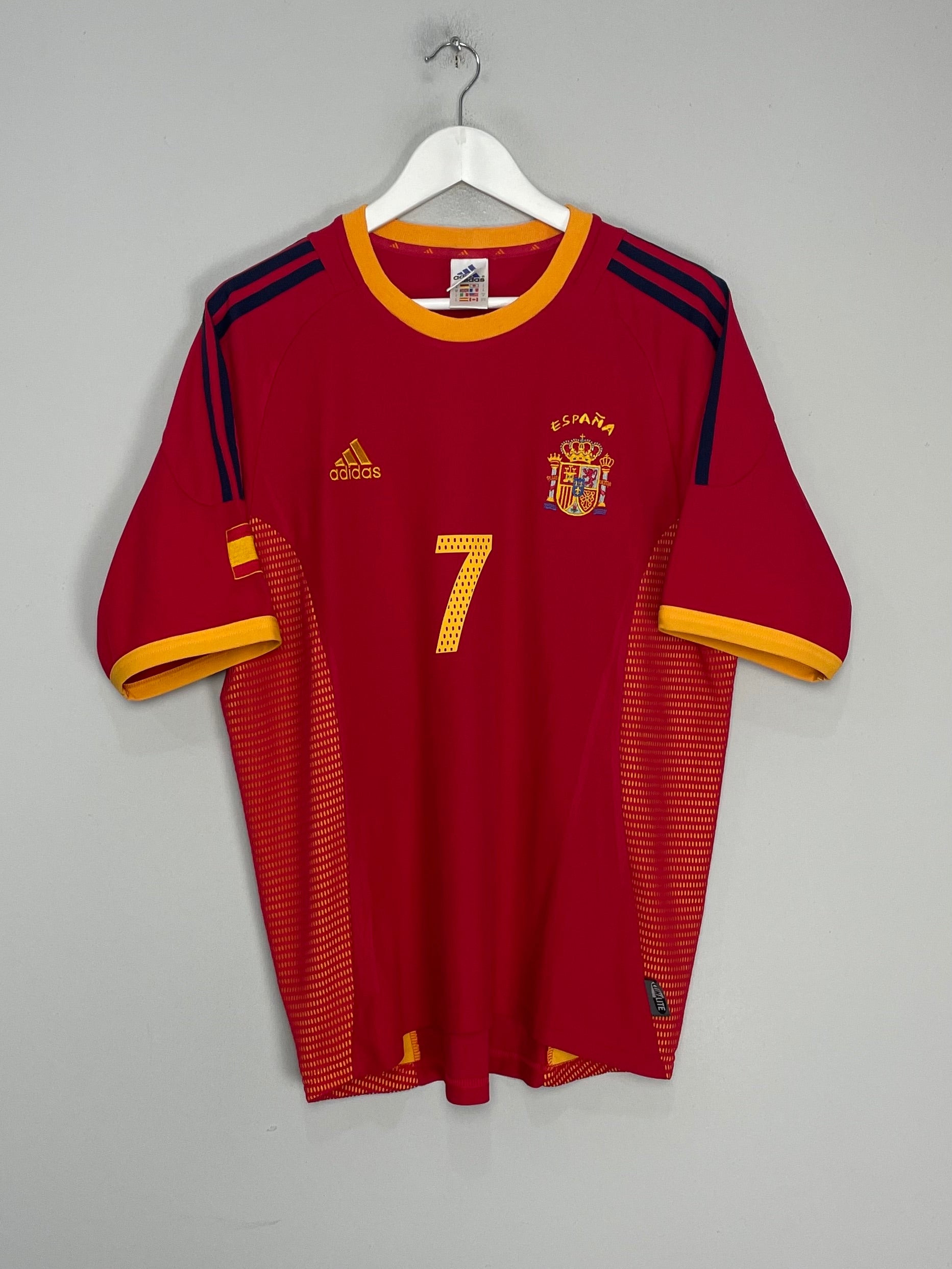 Shop 2002/04 SPAIN RAUL #7 HOME SHIRT (M) ADIDAS, classic football shirts, vintage football shirts & retro soccer jerseys at Cult Kits