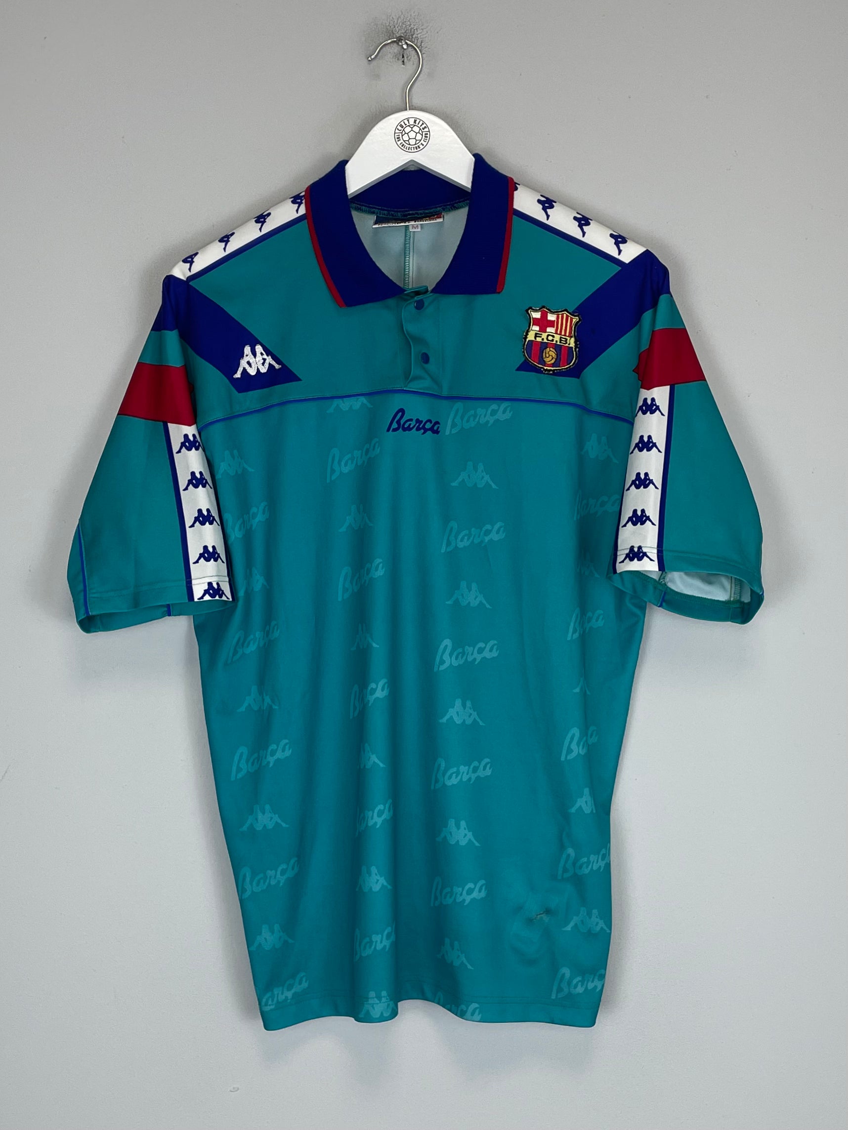 Shop 1992/95 BARCELONA AWAY SHIRT (M) KAPPA, classic football shirts, vintage football shirts & retro soccer jerseys at Cult Kits