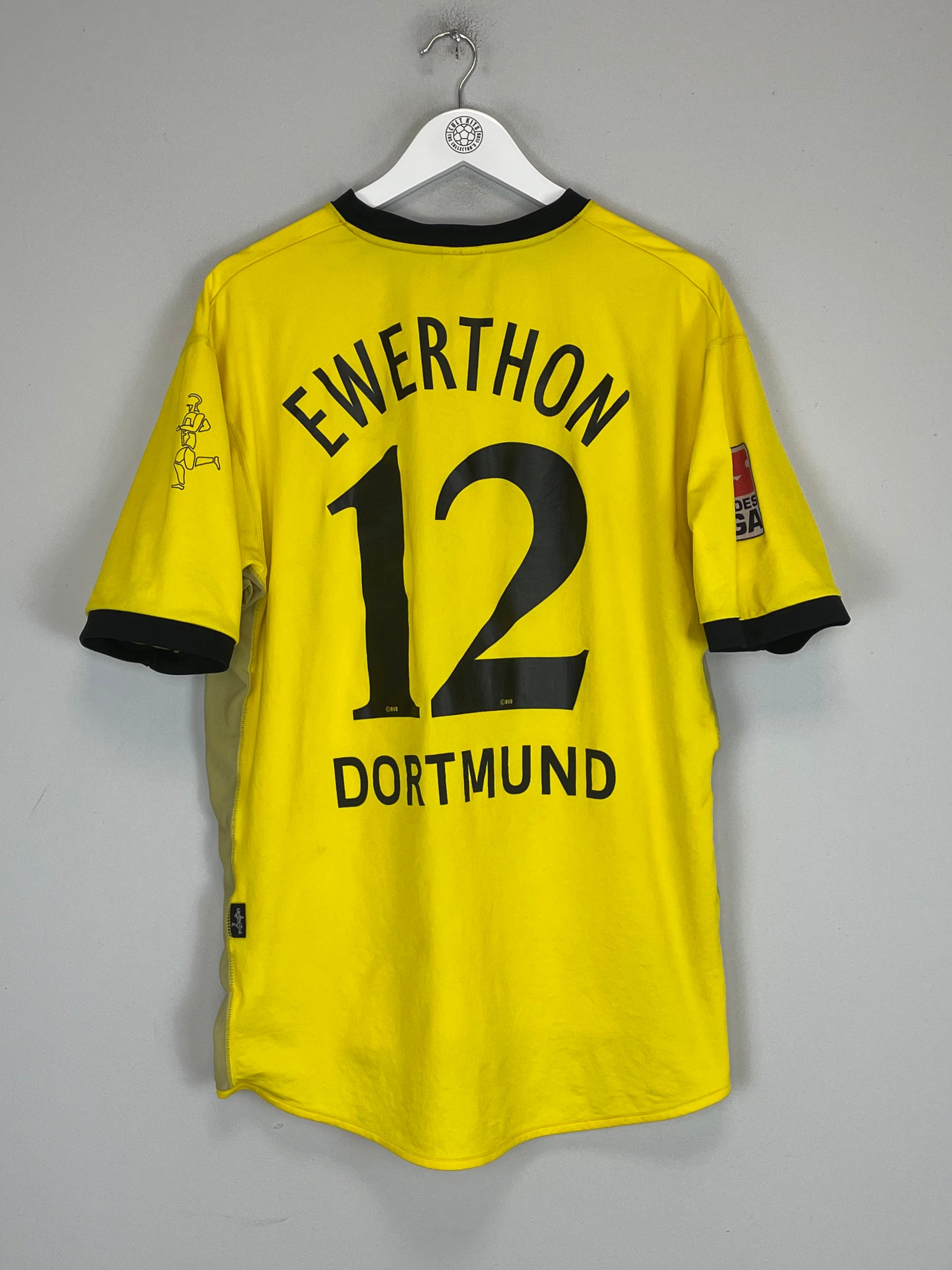 Shop 2003/04 DORTMUND EWERTHON #12 HOME SHIRT (XL) GOOOL, classic football shirts, vintage football shirts & retro soccer jerseys at Cult Kits