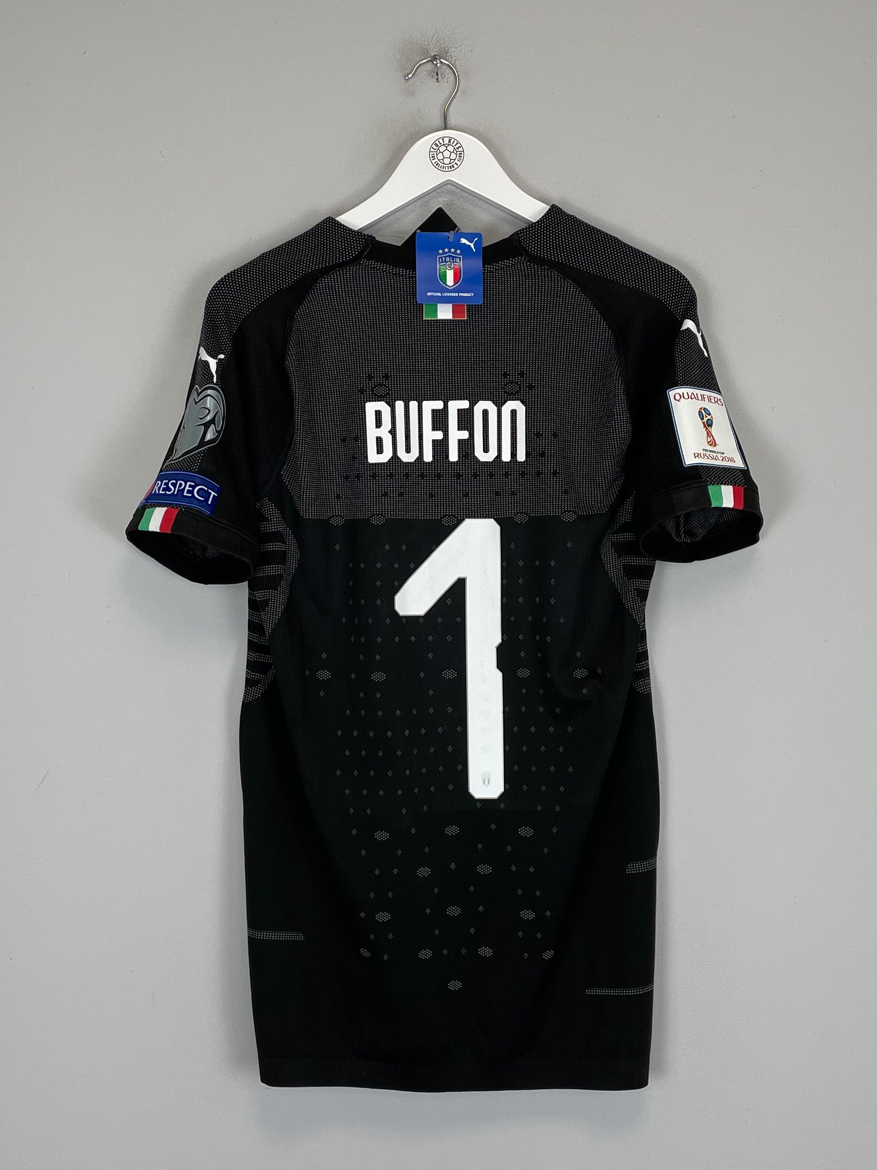 Shop 2017/18 ITALY BUFFON #1 *BNWT* MATCH ISSUE v SWEDEN GK SHIRT (XL) PUMA, classic football shirts, vintage football shirts & retro soccer jerseys at Cult Kits