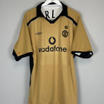 Shop 2001/02 MANCHESTER UNITED FORLAN #21 AWAY/THIRD *CENTENARY* SHIRT (XL) UMBRO, classic football shirts, vintage football shirts & retro soccer jerseys at Cult Kits