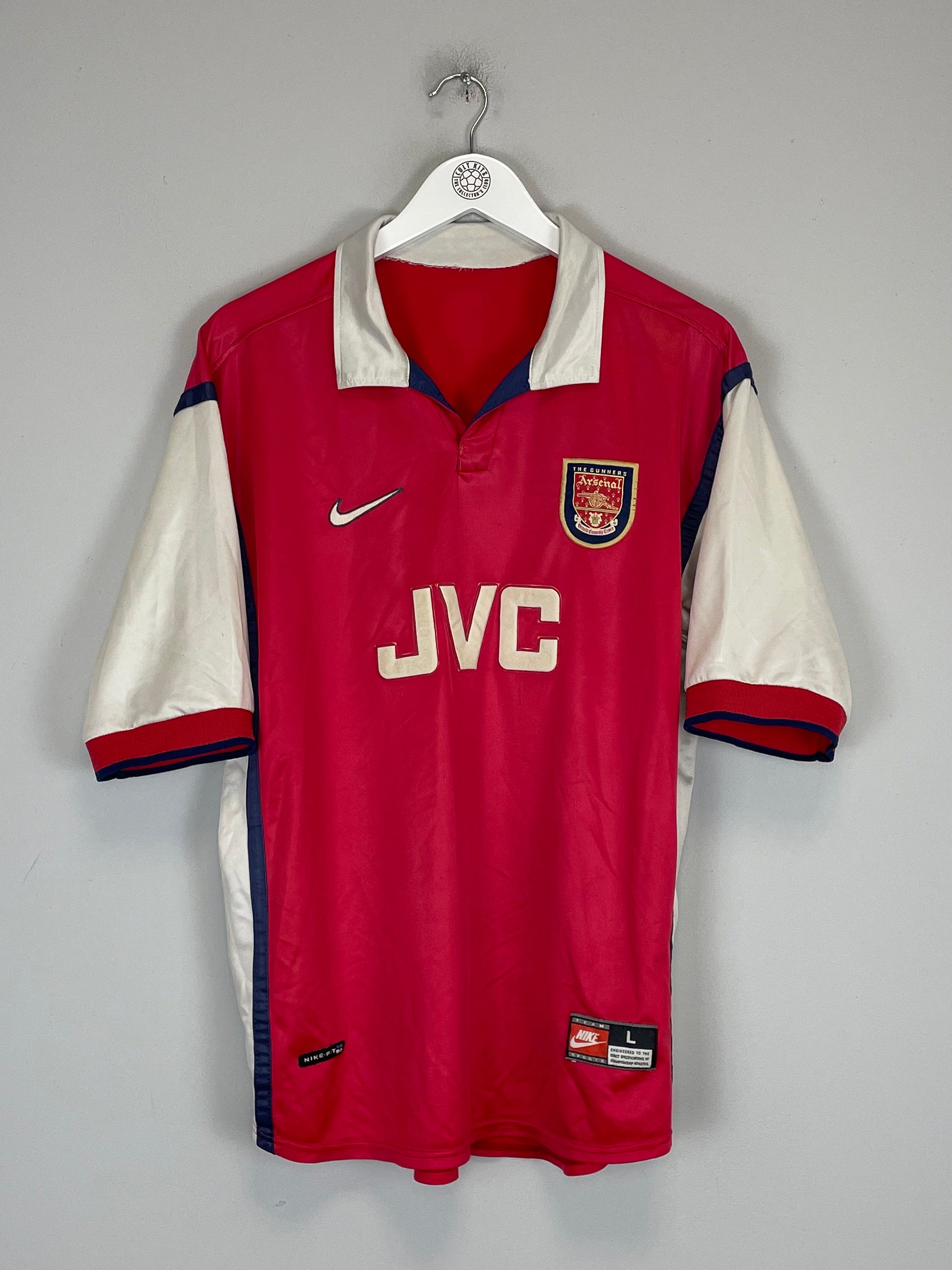 Shop 1998/99 ARSENAL HOME SHIRT (L) NIKE, classic football shirts, vintage football shirts & retro soccer jerseys at Cult Kits