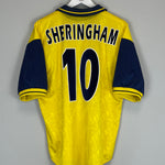 Shop 1995/97 TOTTENHAM SHERINGHAM #10 THIRD SHIRT (L) PONY, classic football shirts, vintage football shirts & retro soccer jerseys at Cult Kits