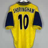 Shop 1995/97 TOTTENHAM SHERINGHAM #10 THIRD SHIRT (L) PONY, classic football shirts, vintage football shirts & retro soccer jerseys at Cult Kits