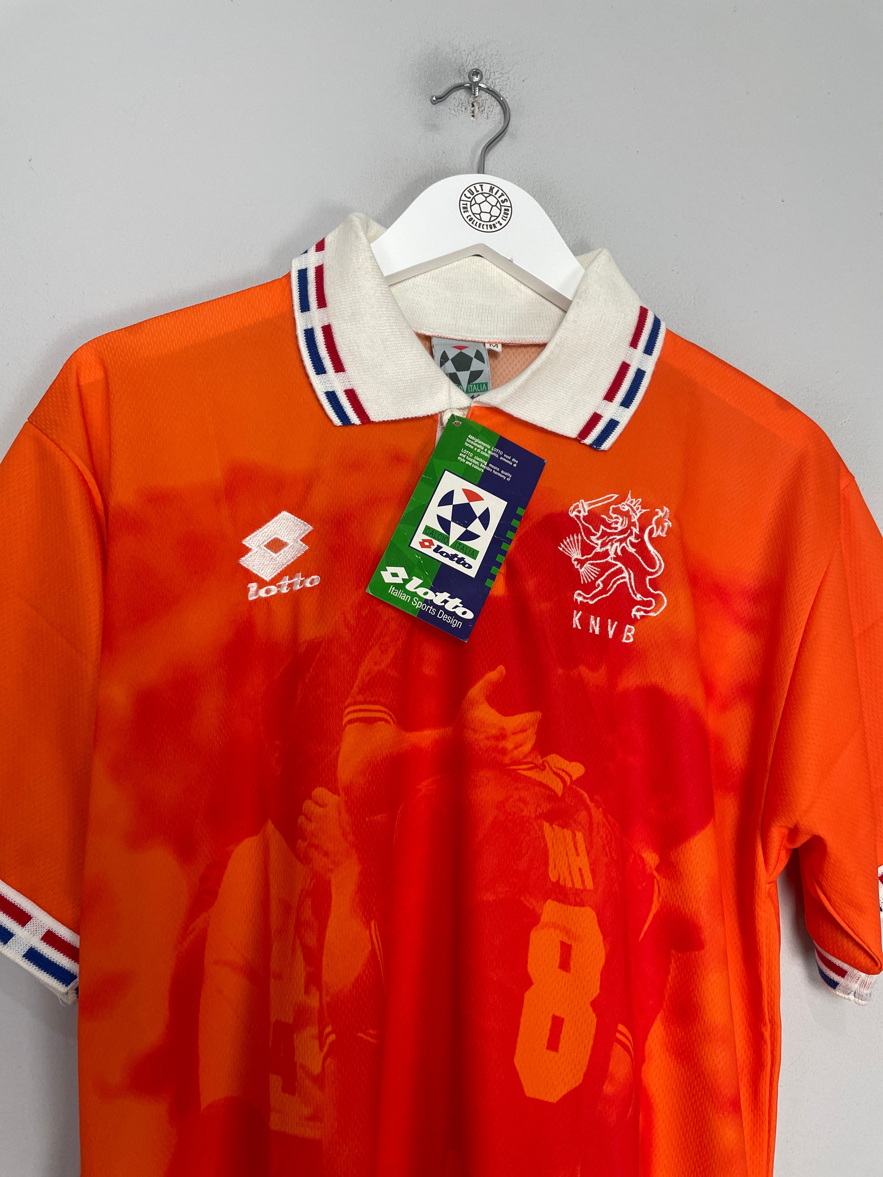 Shop 1996/97 NETHERLANDS *BNWT* HOME SHIRT (M) LOTTO, classic football shirts, vintage football shirts & retro soccer jerseys at Cult Kits